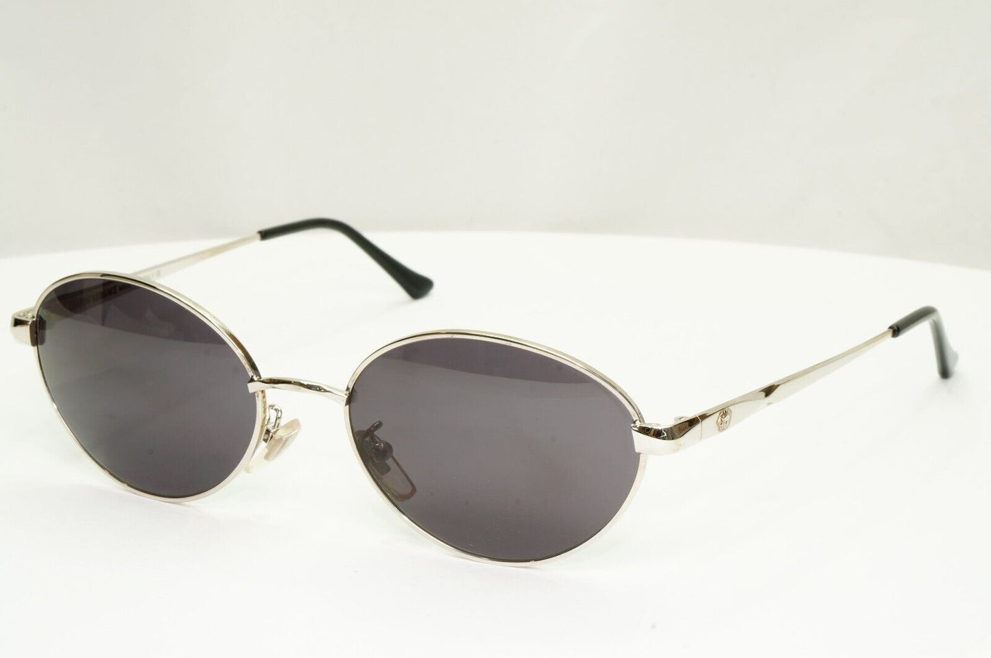 Gianni Versace 1995 Sunglasses Vintage Silver Black Metal Medusa MOD H32 COL 26M