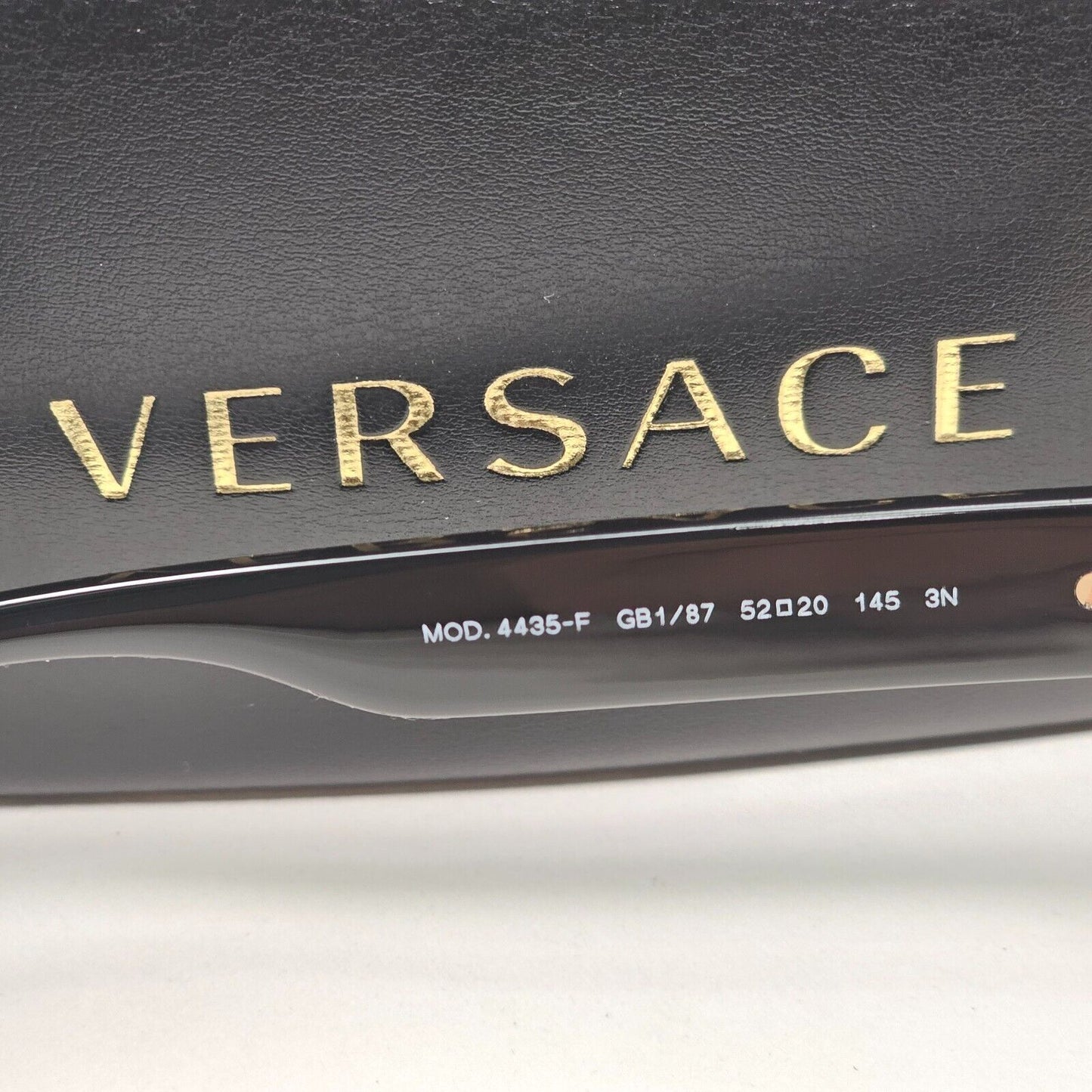 Versace Sunglasses Black Gold Medusa Glossy Cat Eye MOD 4435-F GB1/87 52mm