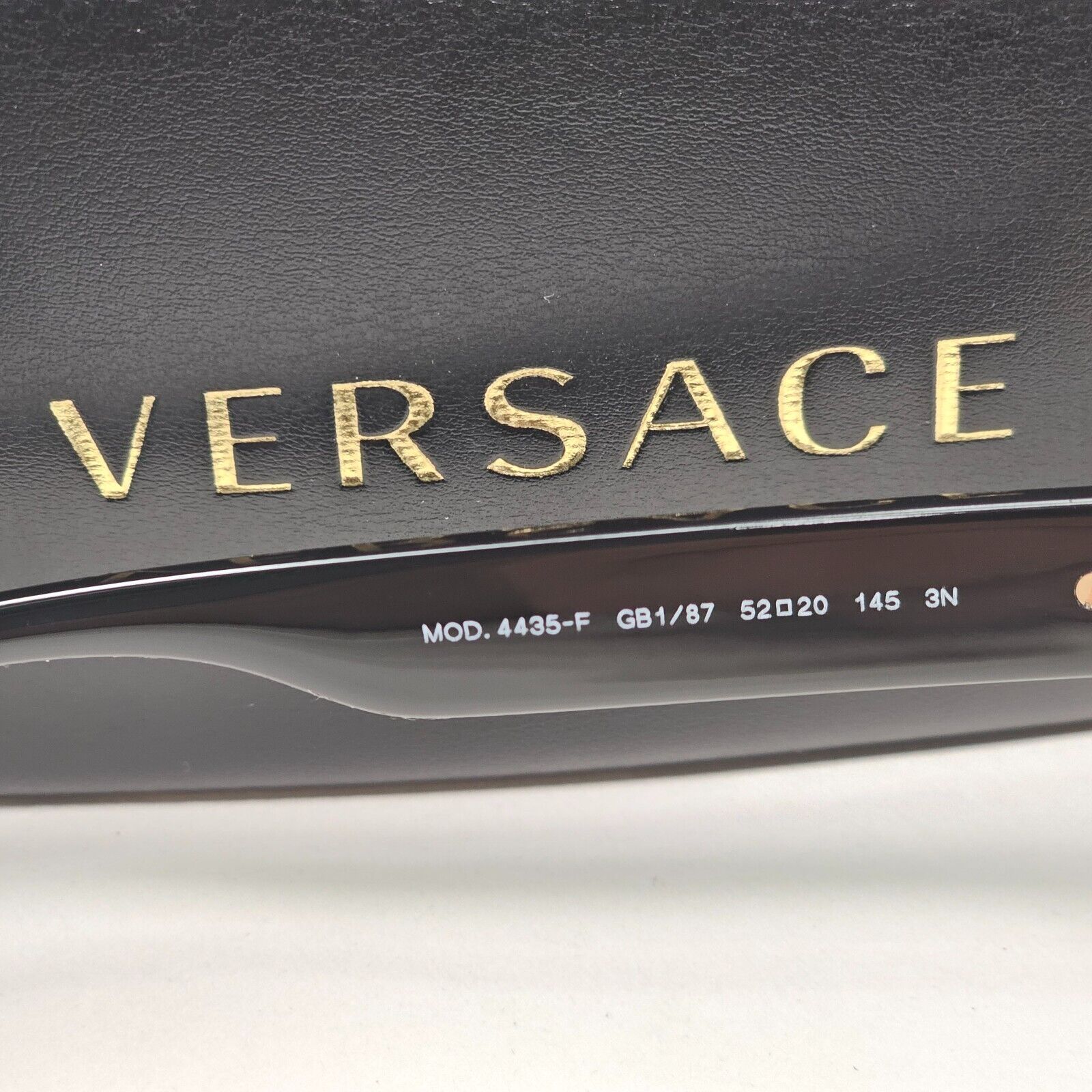 Versace Sunglasses Black Gold Medusa Glossy Cat Eye MOD 4435-F GB1/87 52mm