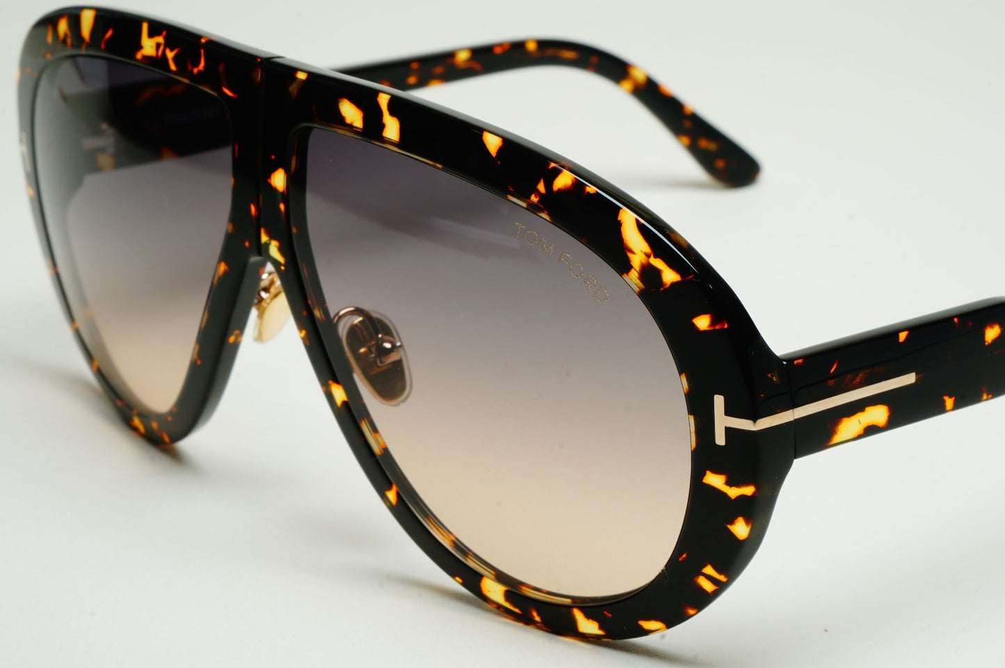 Tom Ford Sunglasses Troy Pilot Brown Tortoise Grey FT0836 TF 836 52B 61mm