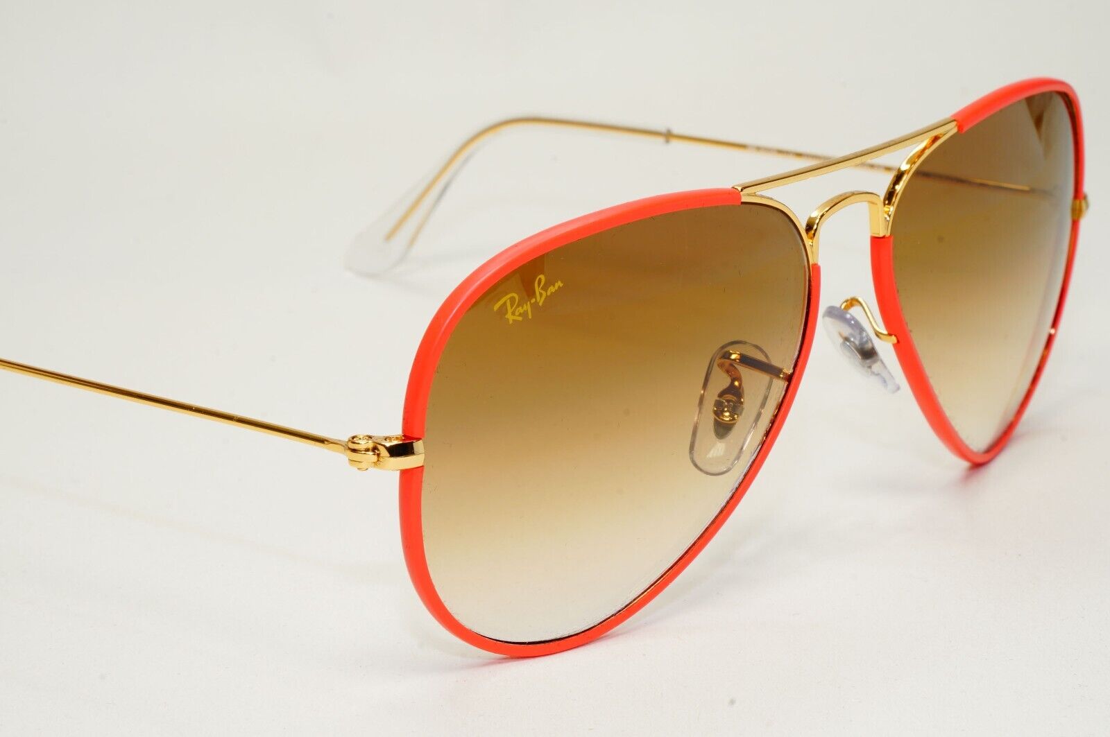 Ray-Ban Sunglasses Aviator Full Color Red Gold Brown RB 3025-J-M 9196/51 58mm