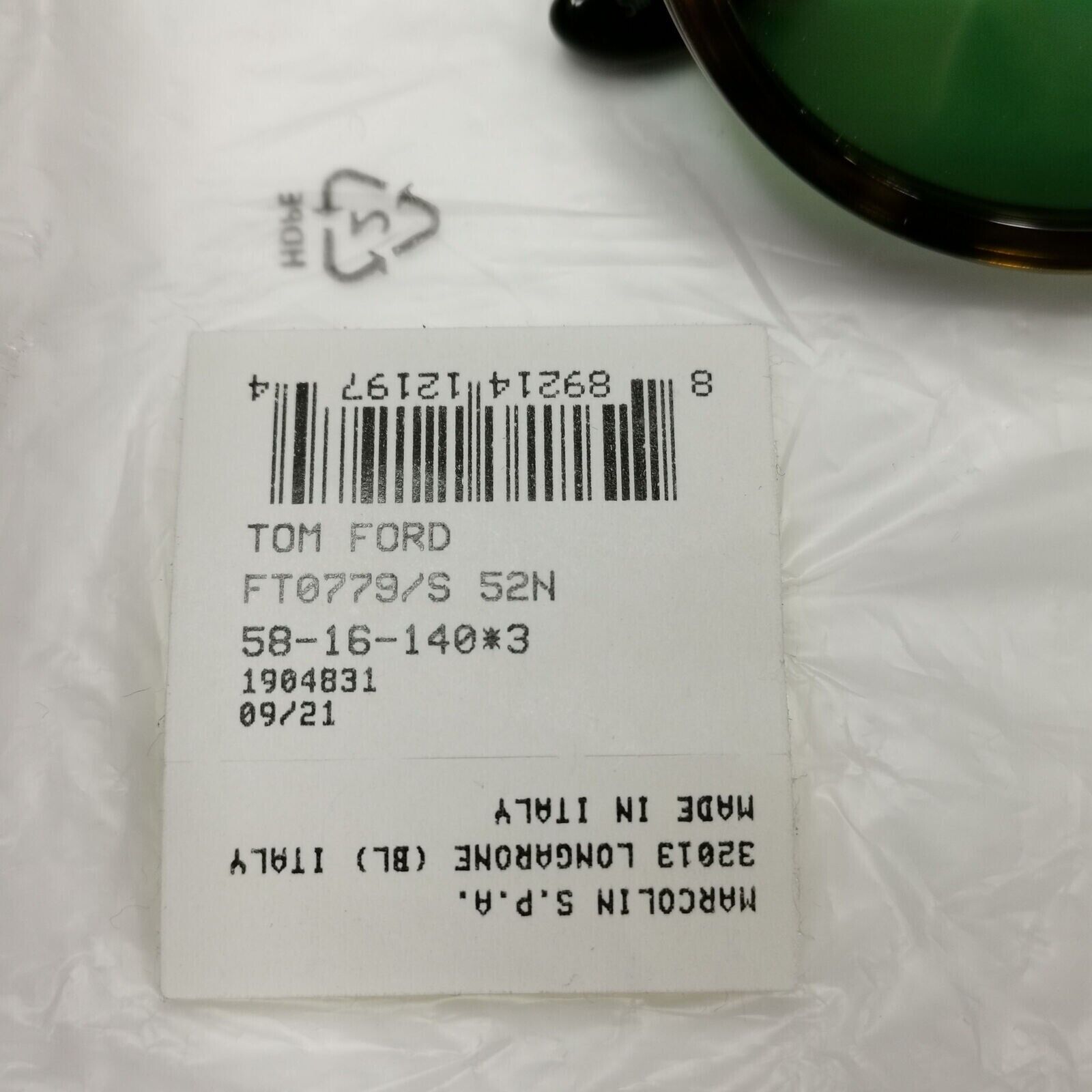 Tom Ford Sunglasses Brown Green Pilot Tortoise Geoffrey TF 779 52N [A] 291222