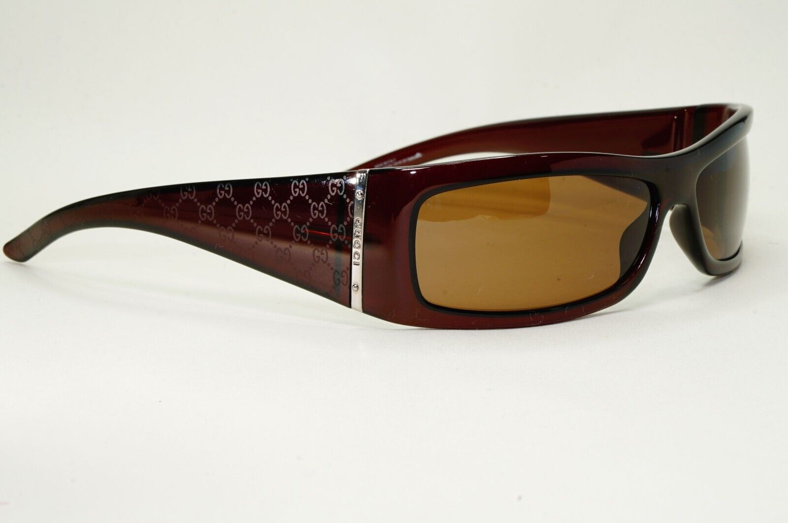 Gucci Sunglasses 2004 Vintage Brown Dark Monogram GG 1564/S RGF8U 011124