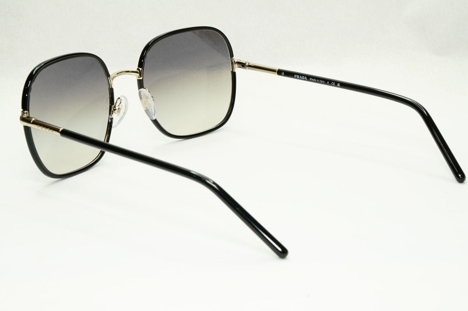 Prada Sunglasses Black Gold Grey Gradient Square PR67XS SPR 67X AAV-0A7