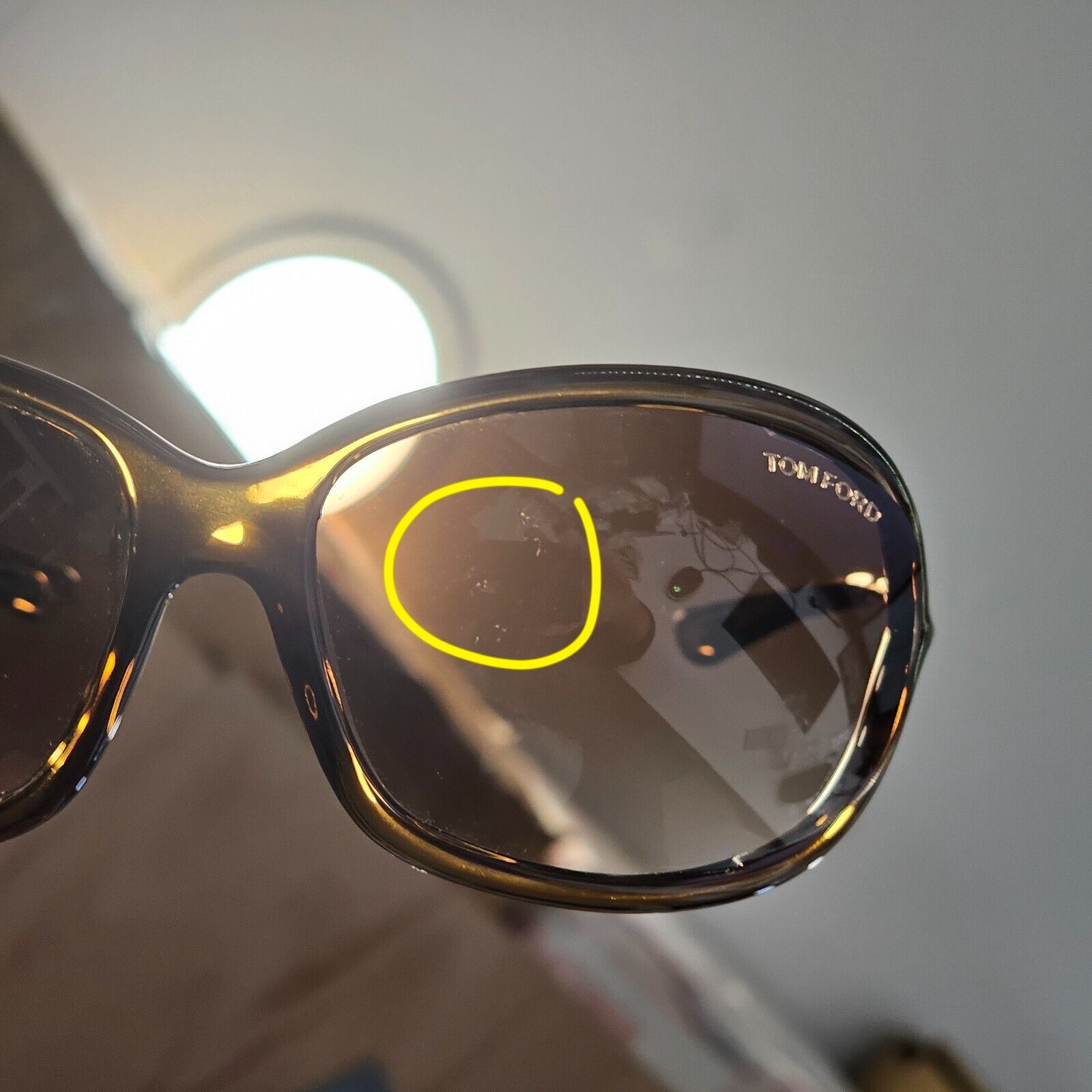 Tom Ford Sunglasses Jennifer Brown Gradient Shiny Gold Wrap FT0008 TF8 692 [A]
