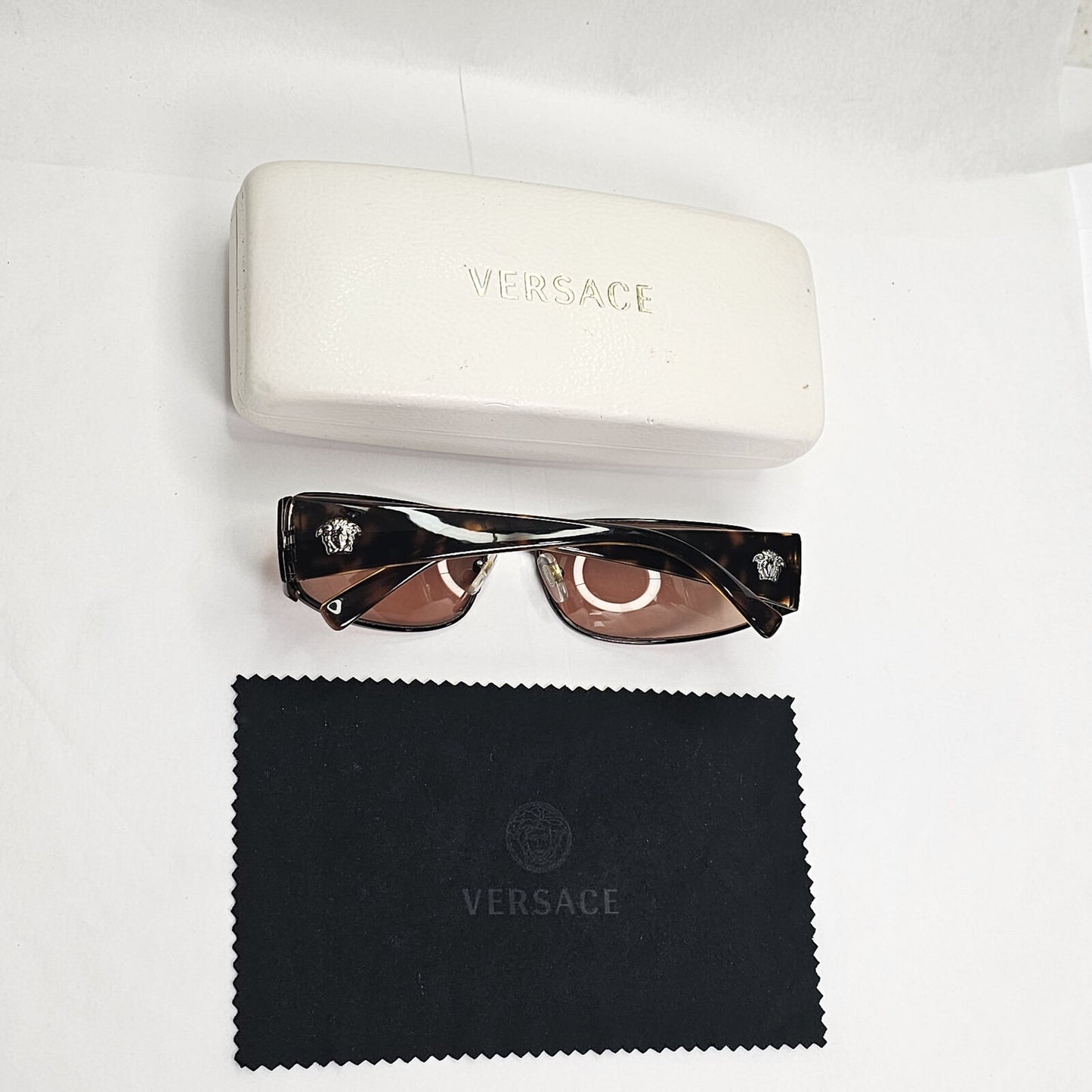 Versace Sunglasses 2004 Vintage Brown Mirror Rectangle MOD 2021 1006/6U 210124