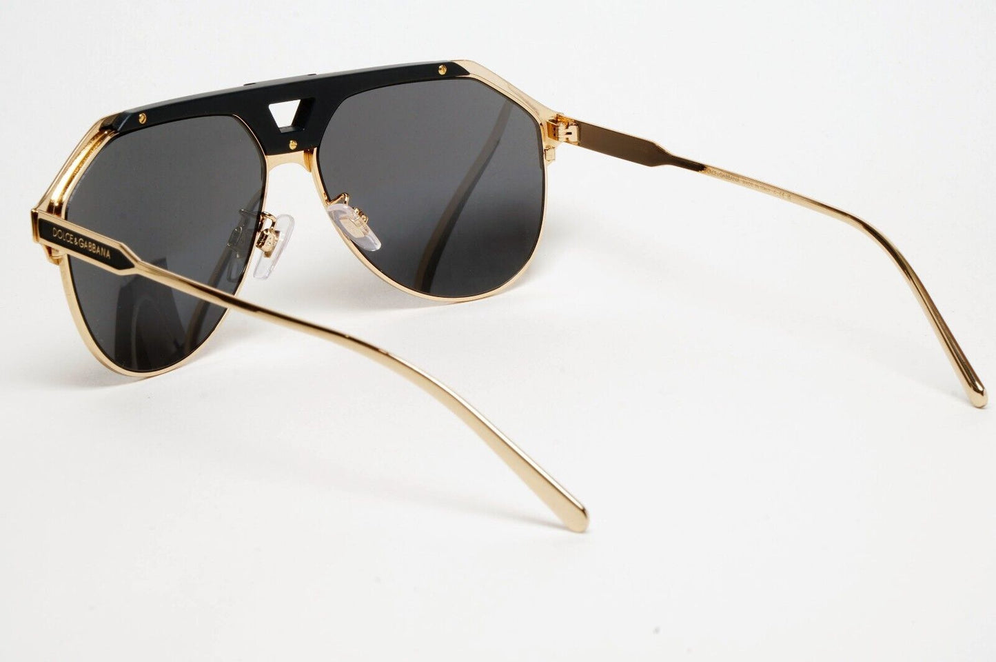Dolce & Gabbana Sunglasses Pilot Gold Black Metal Navigator DG 2257 1334/87