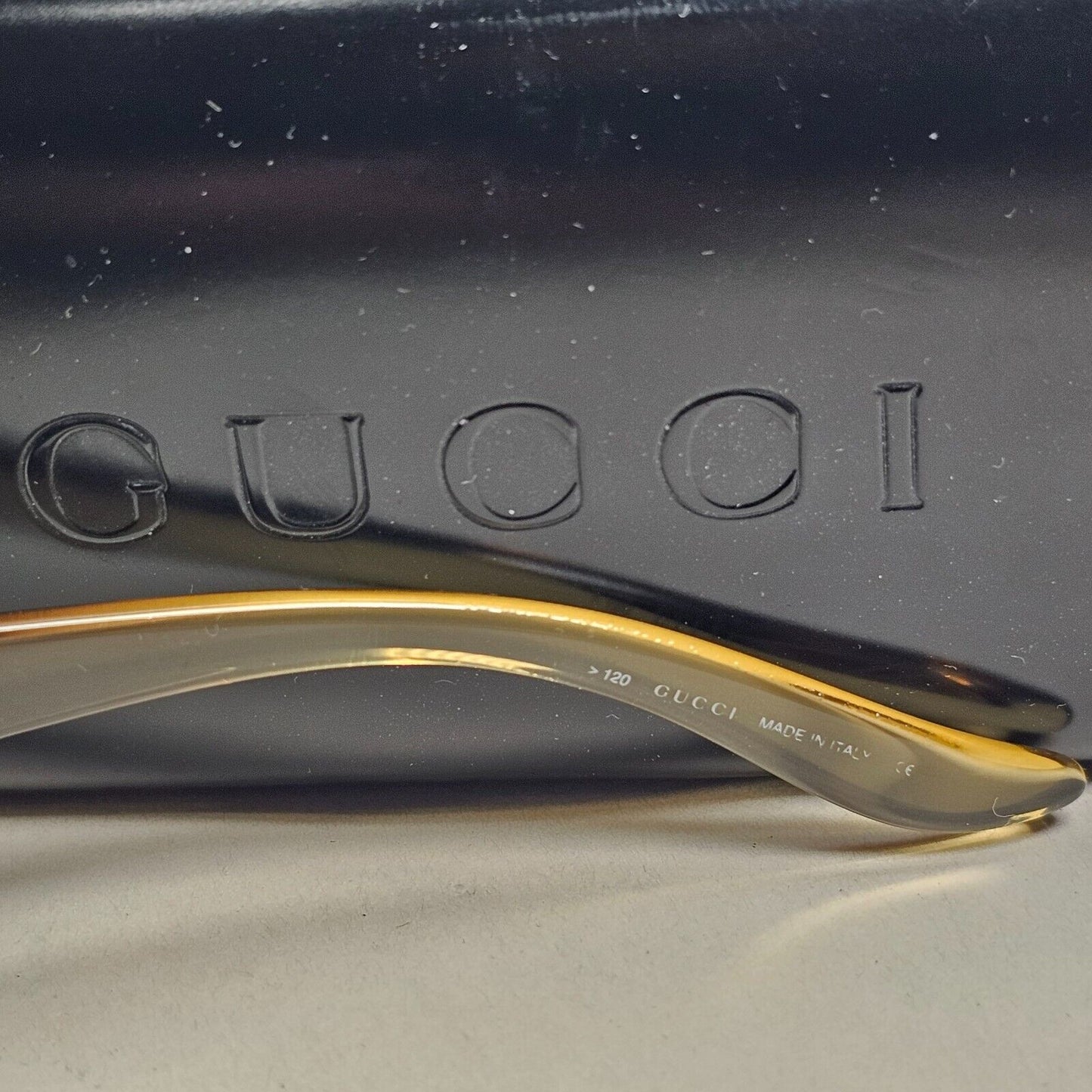Gucci Sunglasses 1998 Vintage Honey Brown Green Rectangle GG 2454/S T7V 280924