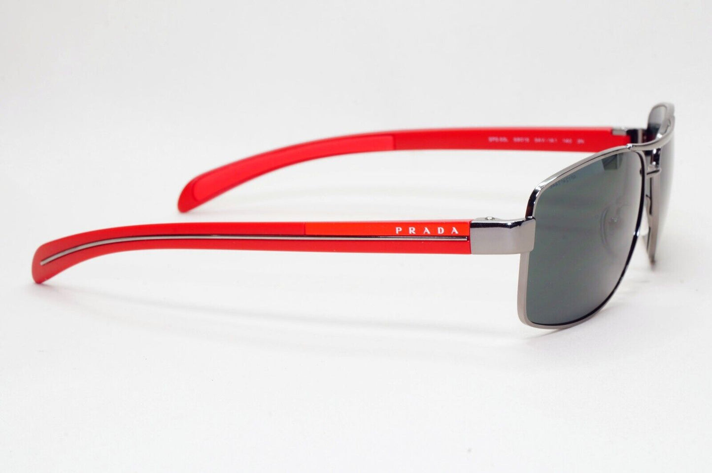 Prada Sunglasses 2010 Vintage Gunmetal Red Grey PS50LS SPS 50L 5AV-1A1 151024