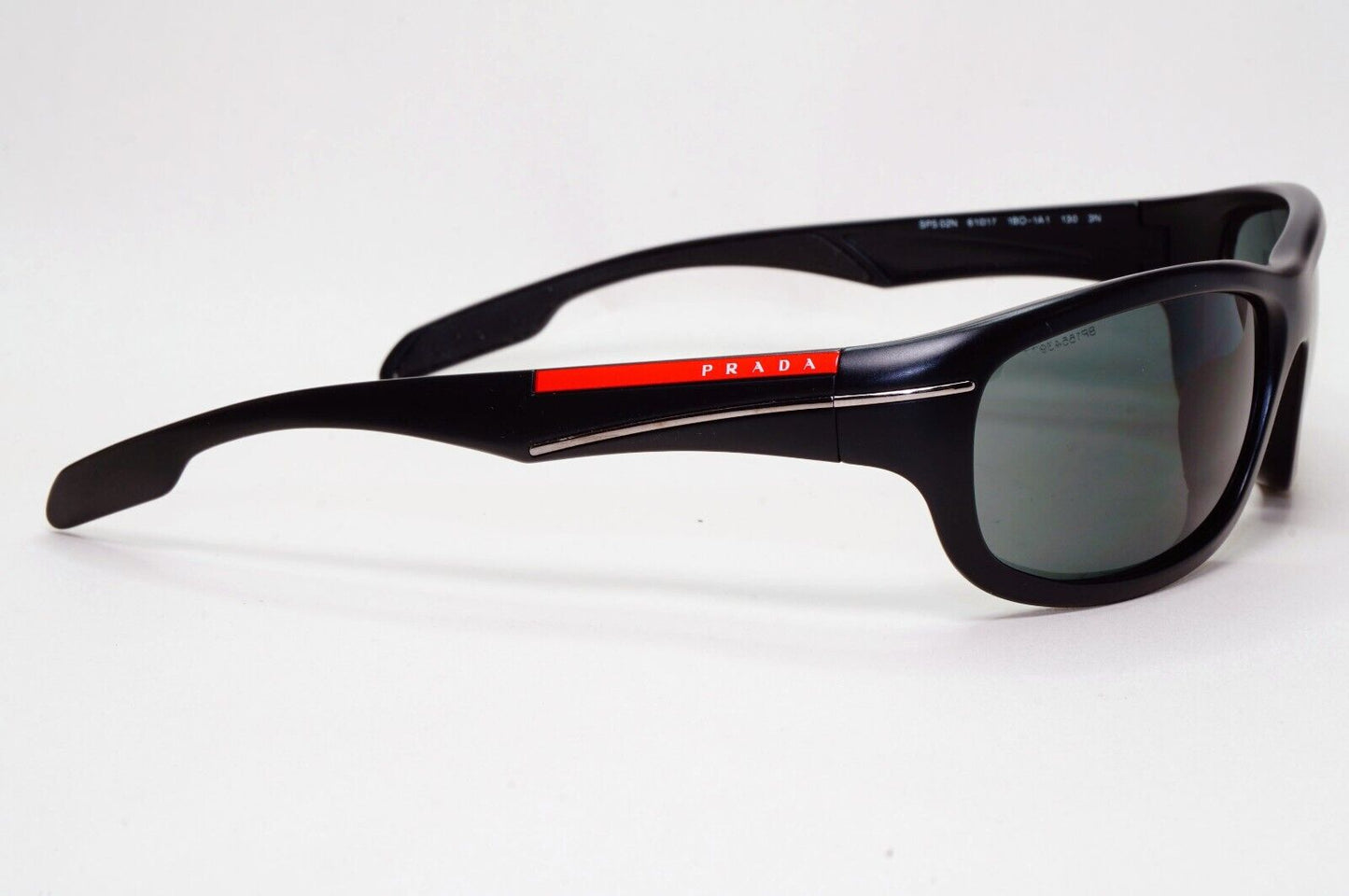Prada Sunglasses 2011 Vintage Black Grey Wrap PS02NS SPS 02N 1BO-1A1 061024