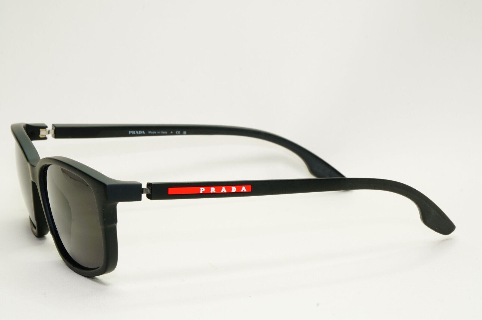Prada Sunglasses Black Matte Rubber Square PS01PV VPS 01P DG0-1O1 54mm