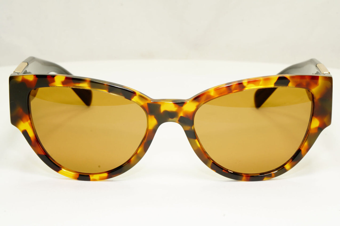 Authentic Versace Womens Gold Medusa Brown Black Square Sunglasses 4398 5119/73