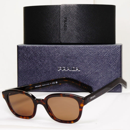 Prada Sunglasses Brown Tortoiseshell Thick Rims PR11WV VPR 11W 2AU-1O1 50mm