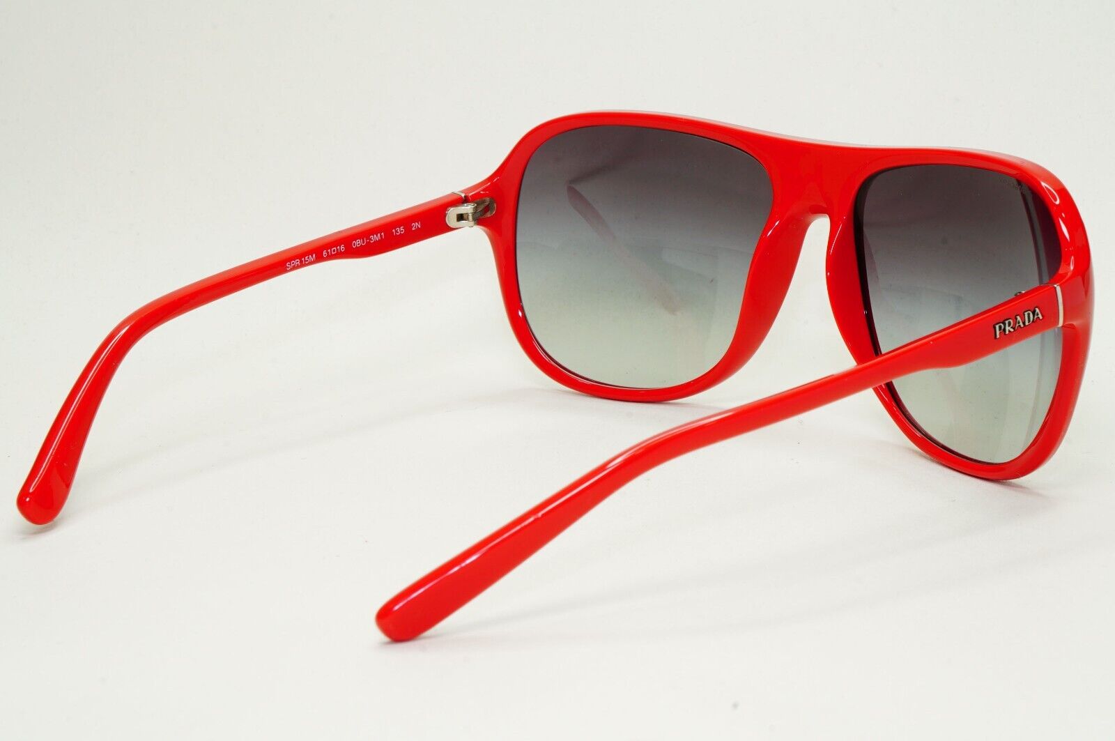 Prada Sunglasses 2011 Vintage Red Grey Navigator PR15MS SPR 15M 0BU-3M1 061024