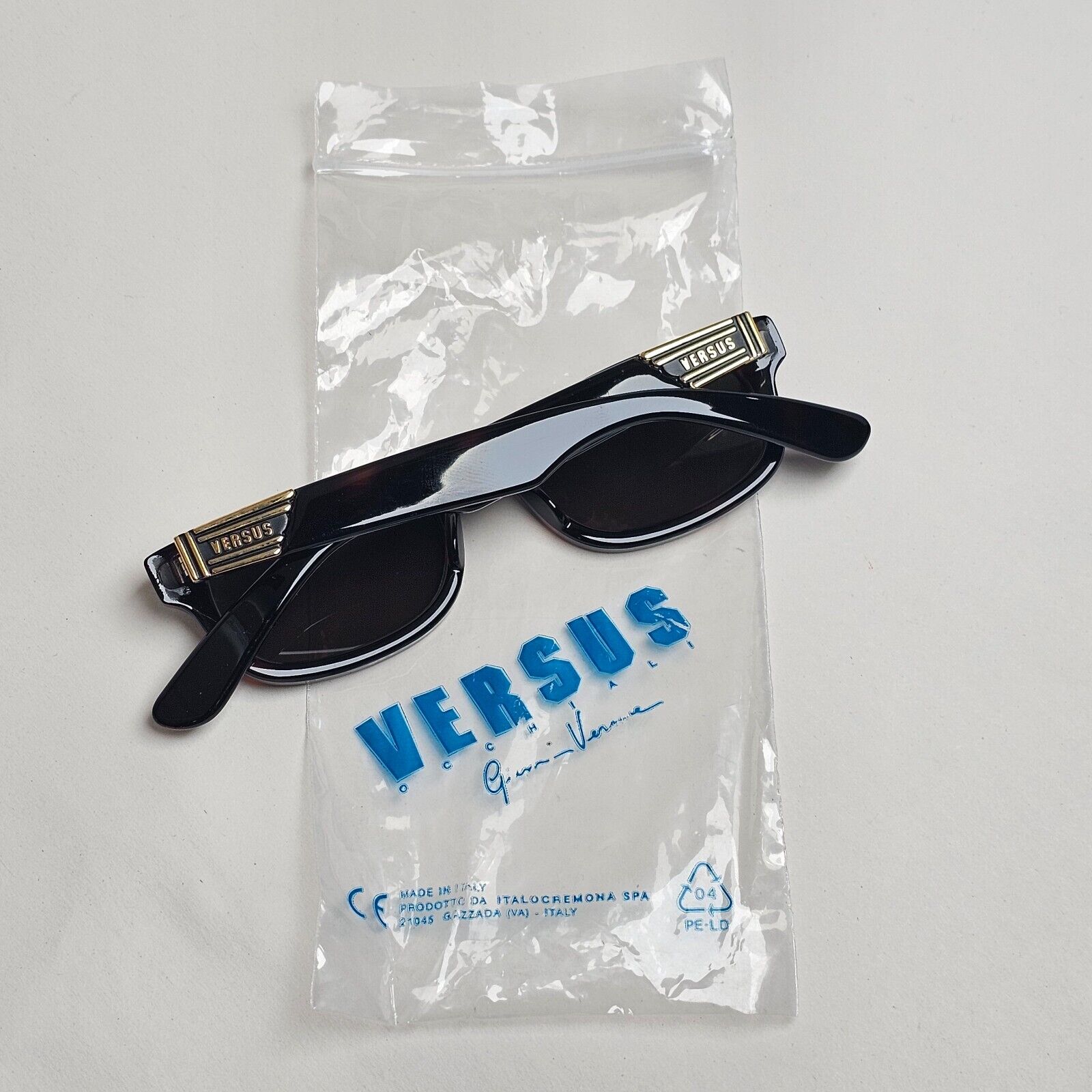 Versus Sunglasses 1996 by Gianni Versace Vintage Brown Gold MOD EZ8 COL 649