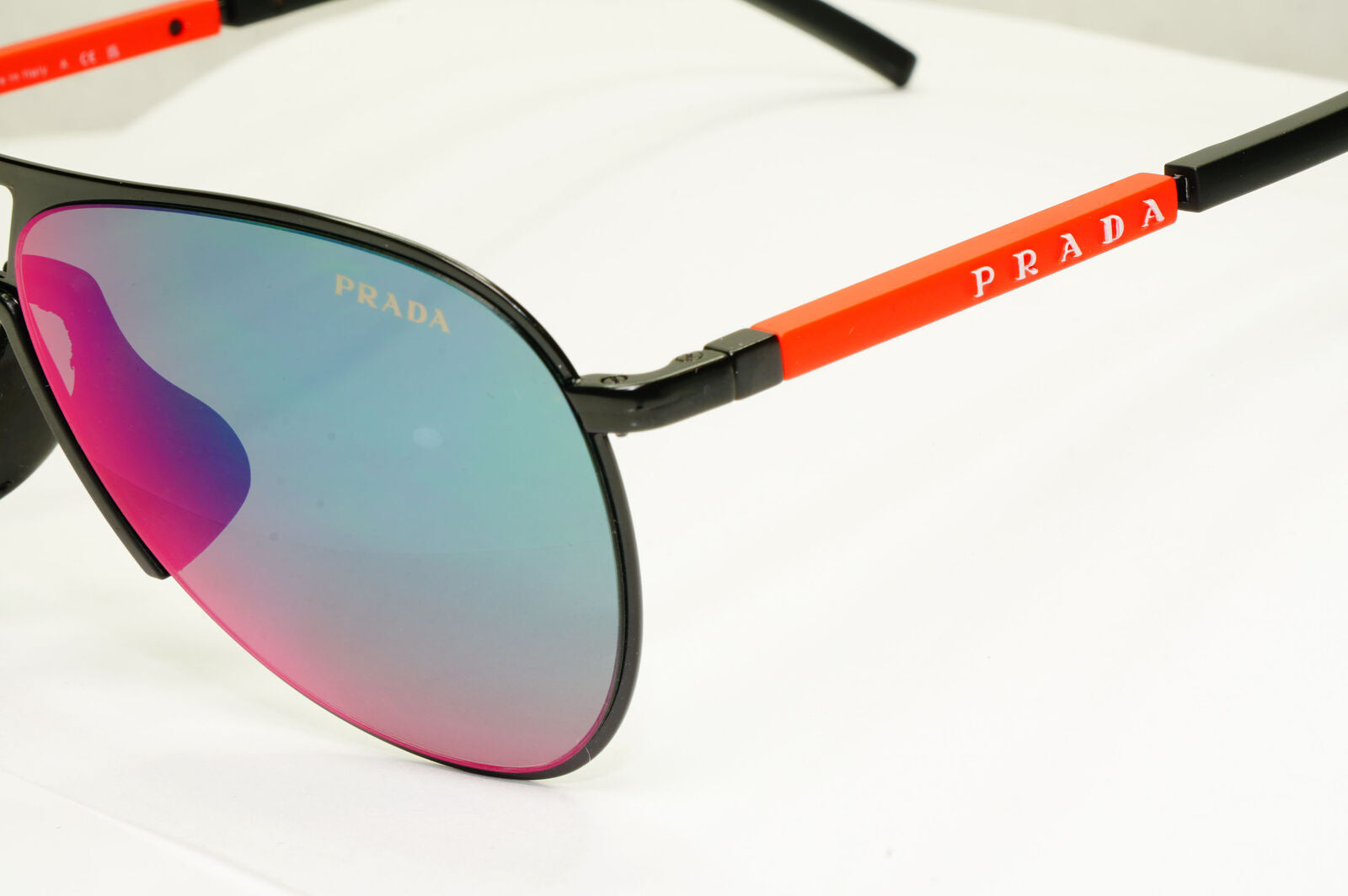Prada Sunglasses Pilot Mirror Grey Blue Red Chameleon PS51XS SPS 51X 1BO-01M