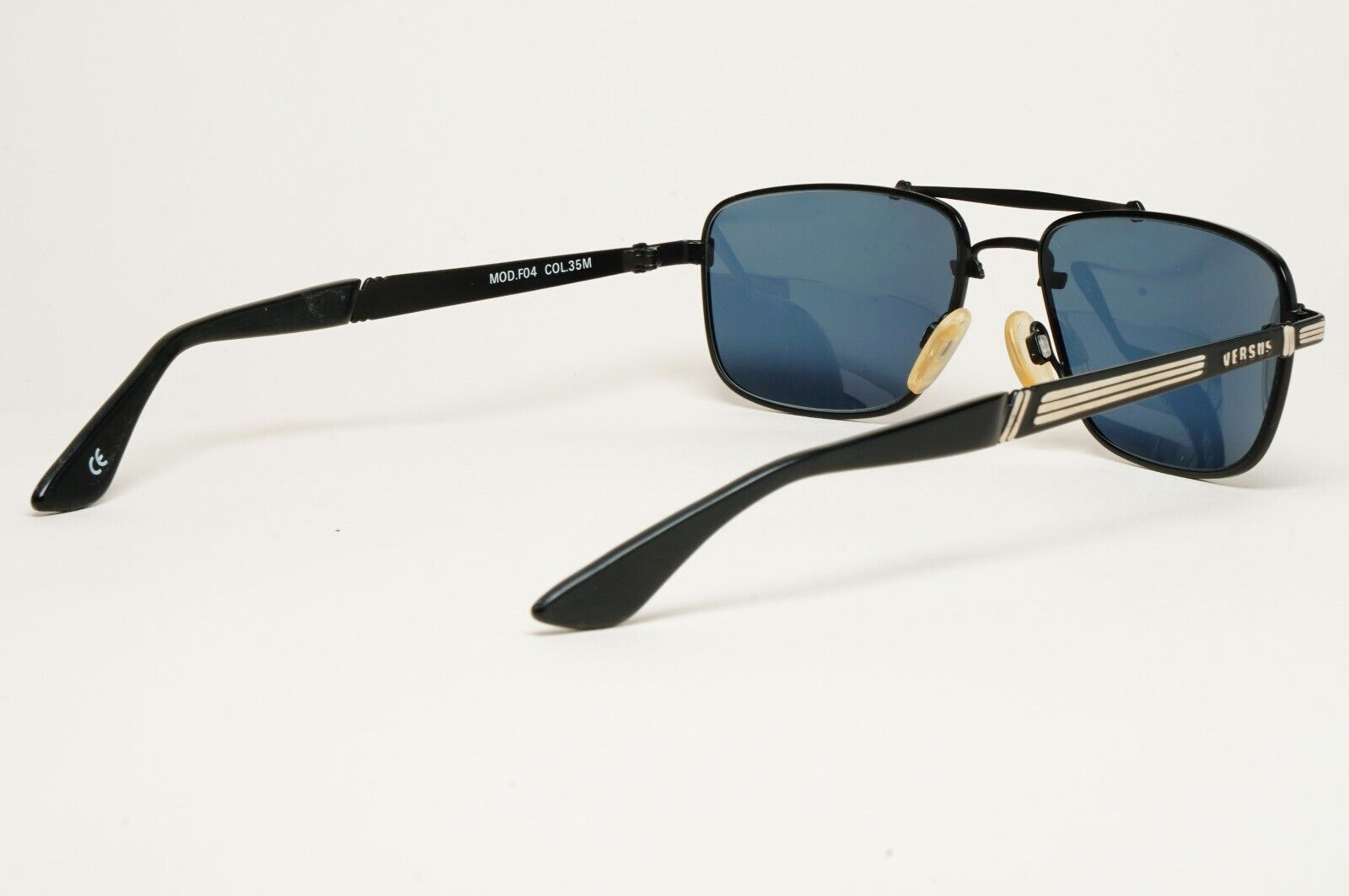 Versus Sunglasses 1996 by Gianni Versace Vintage Navigator Black MOD F04 COL 35M