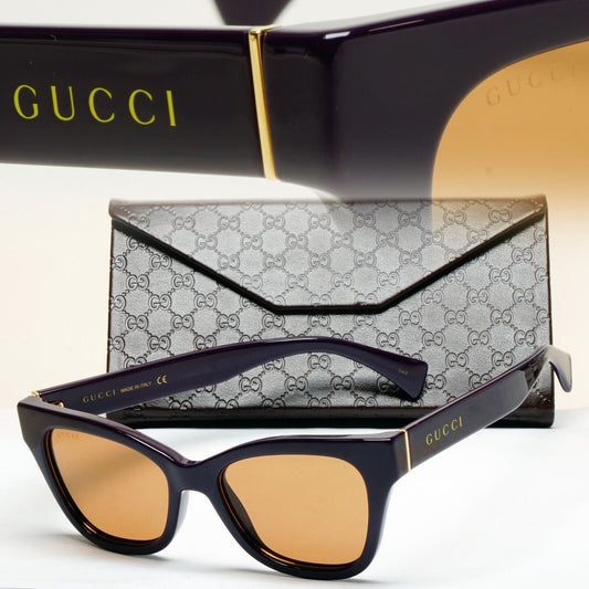 Gucci Sunglasses 2022 Dark Purple Brown Square GG1133S 002 52mm 280125