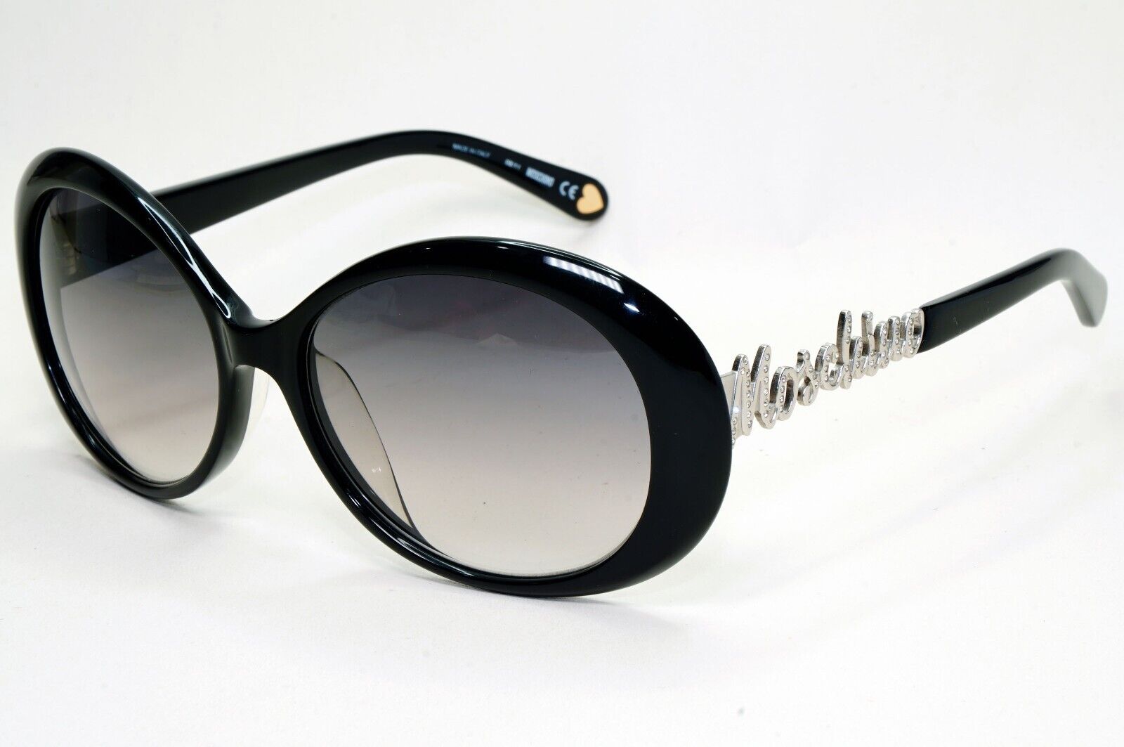 Moschino Sunglasses 2005 Vintage Black Silver Grey Gradient MO583 01 101124