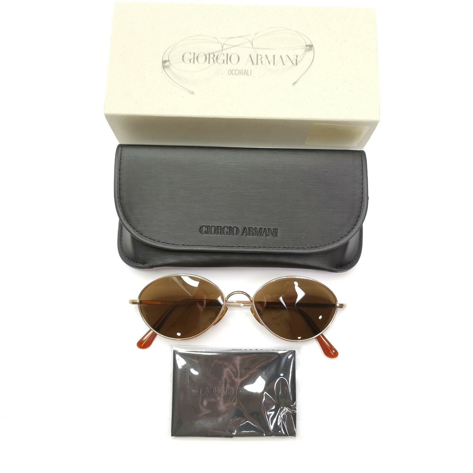 Authentic Giorgio Armani 1997 Vintage Sunglasses Metal Gold Mens Womens 221 816