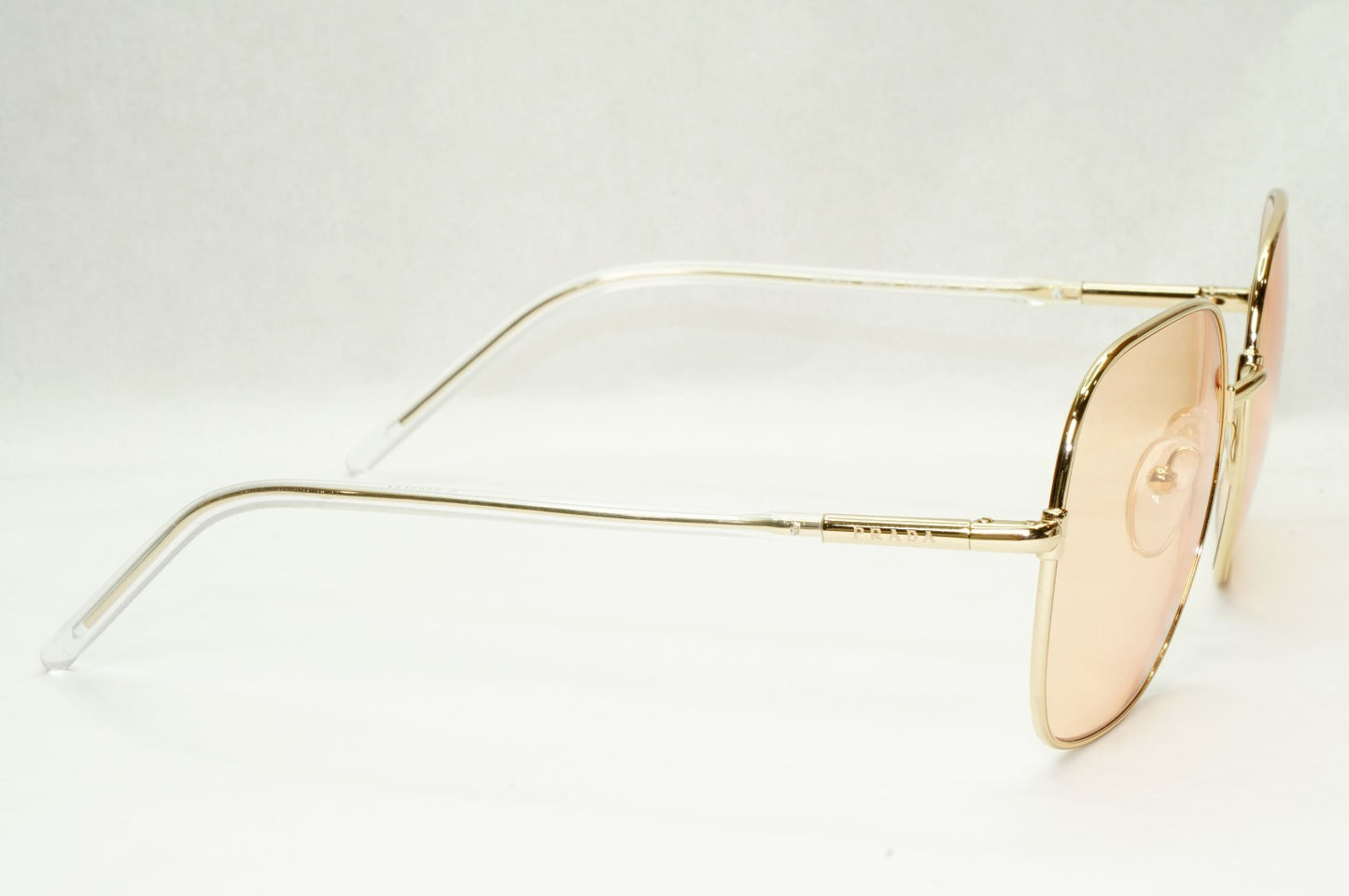 Prada Sunglasses Photochromic Gold Yellow Orange Square PR67XS SPR 67X ZVN-09D