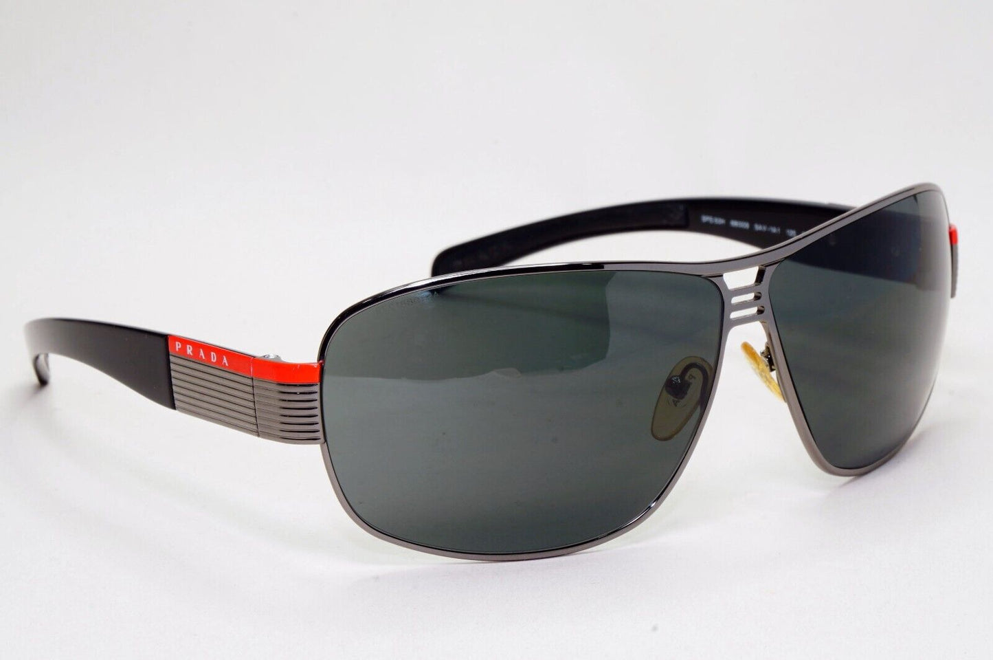Prada Sunglasses 2006 Vintage Gunmetal Black Pilot PS50HS SPS 50H 5AV-1A1 041124