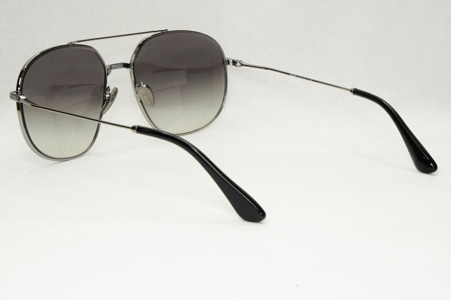 Prada Sunglasses Black Gunmetal Grey Gradient Metal Pilot PR51YS SPR 51Y M4Y-0A7
