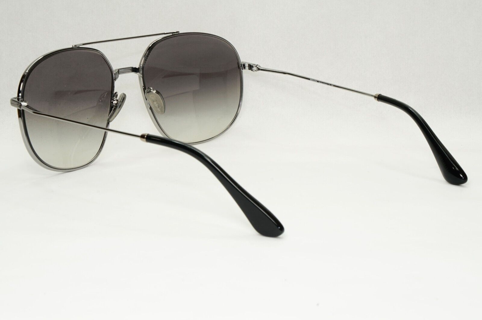 Prada Sunglasses Black Gunmetal Grey Gradient Metal Pilot PR51YS SPR 51Y M4Y-0A7