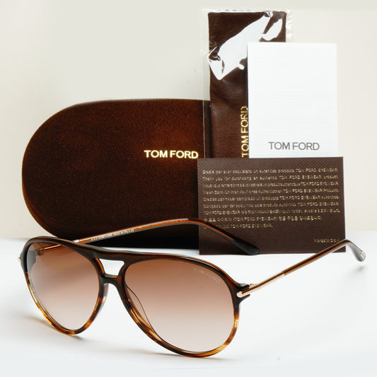Tom Ford Sunglasses Matteo Gold Brown Gradient Pilot FT0254 TF 254 50F