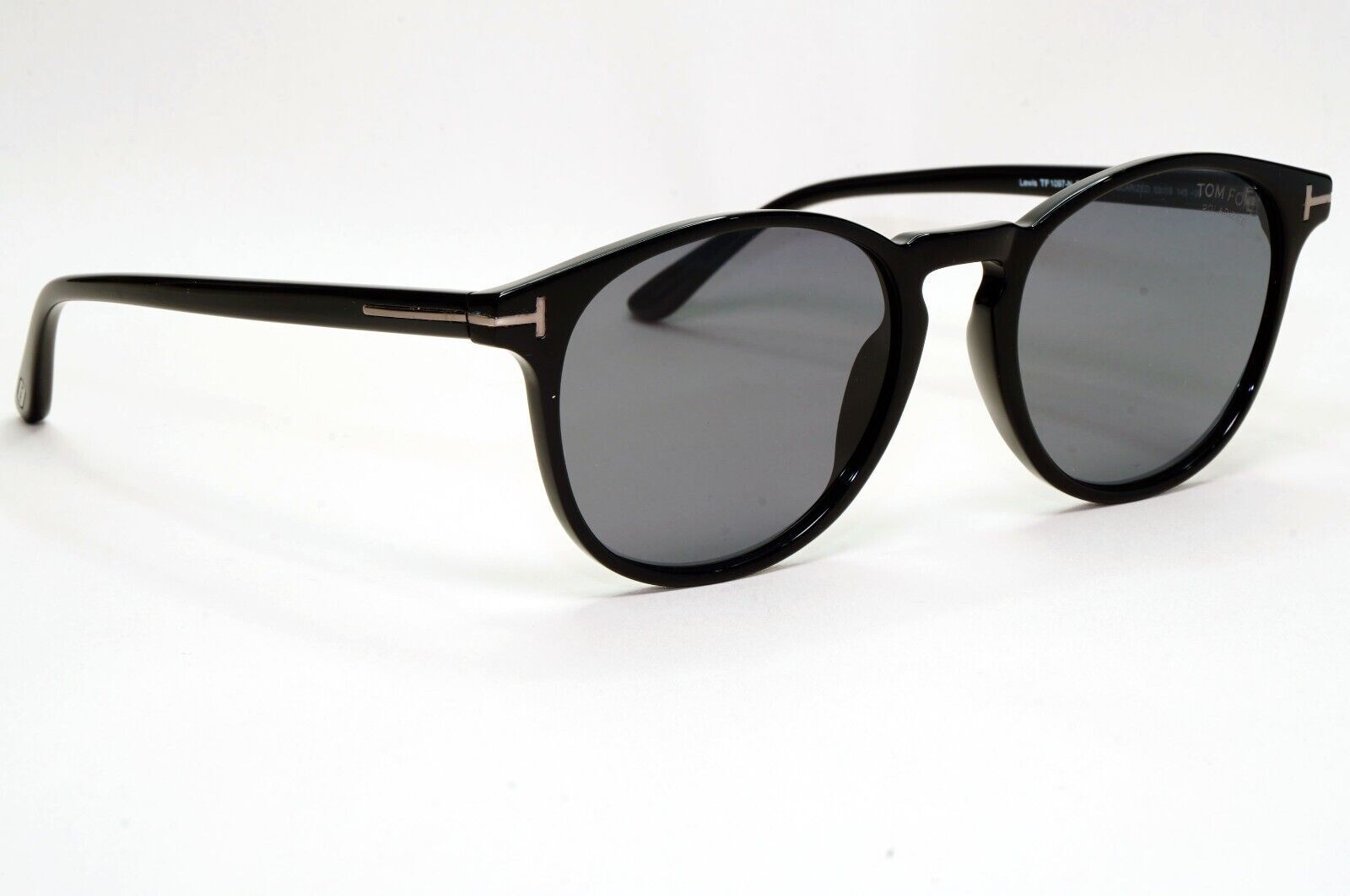 Tom Ford Sunglasses Polarised Black Round Grey FT1097-N TF 1097-N 01D 53mm [a]