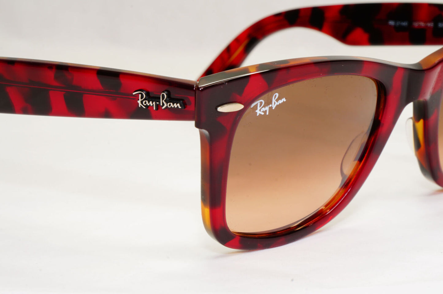 Ray-Ban Sunglasses Wayfarer Dark Red Havana Transparent Brown RB 2140 1275/A5