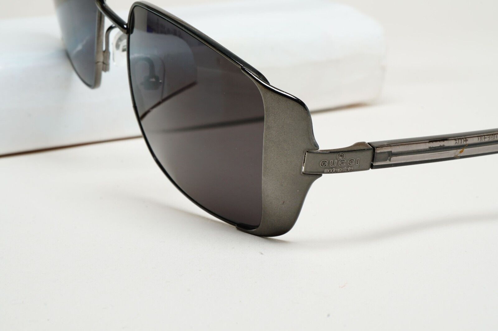 Gucci Sunglasses 1999 Vintage Black Gunmetal Squre GG 2657/S TW3 52mm 100225