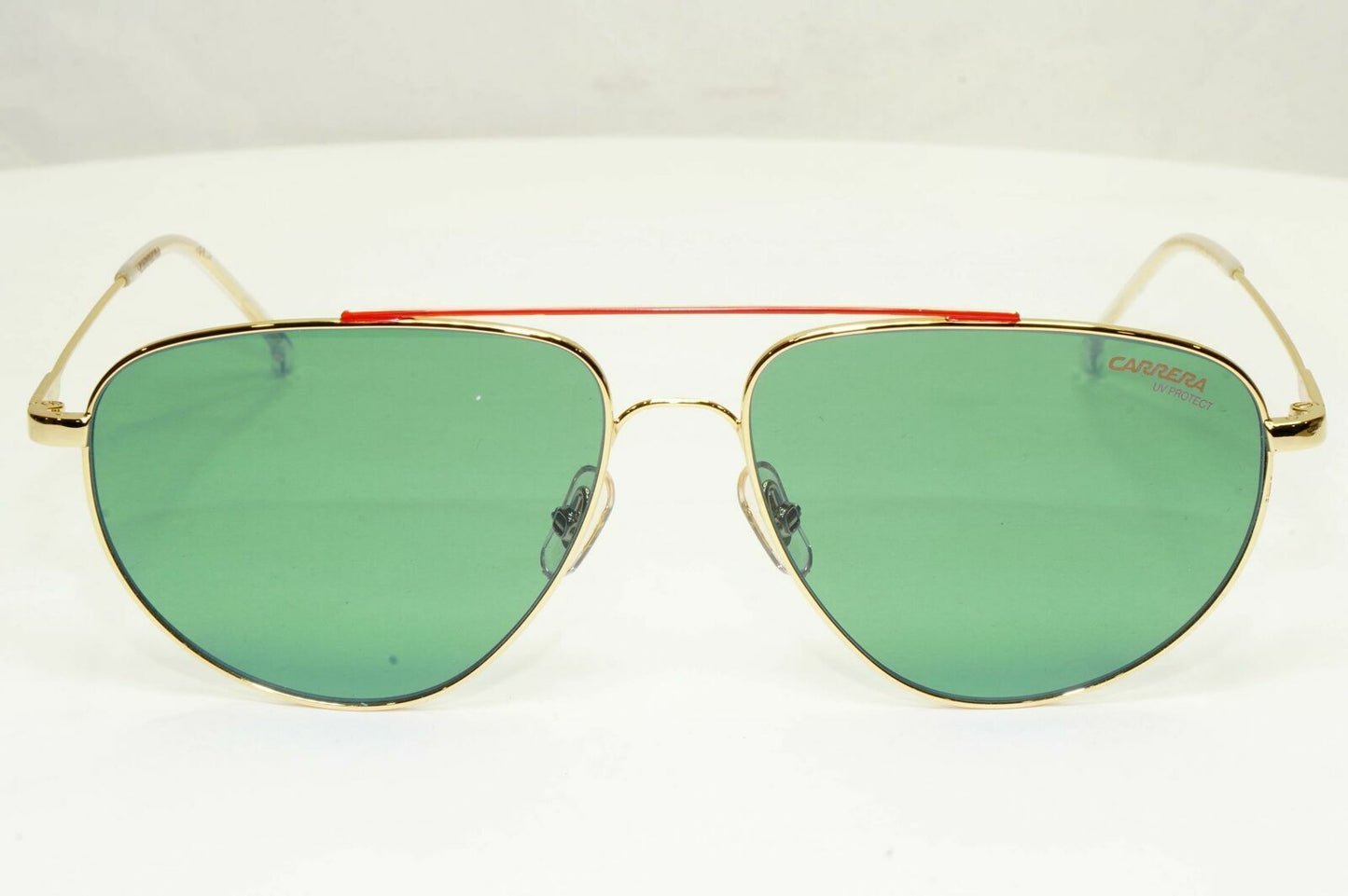 Carrera Gold Sunglasses Mens Shiny Metal Green Pilot Mens  2014 T/S J5GKU