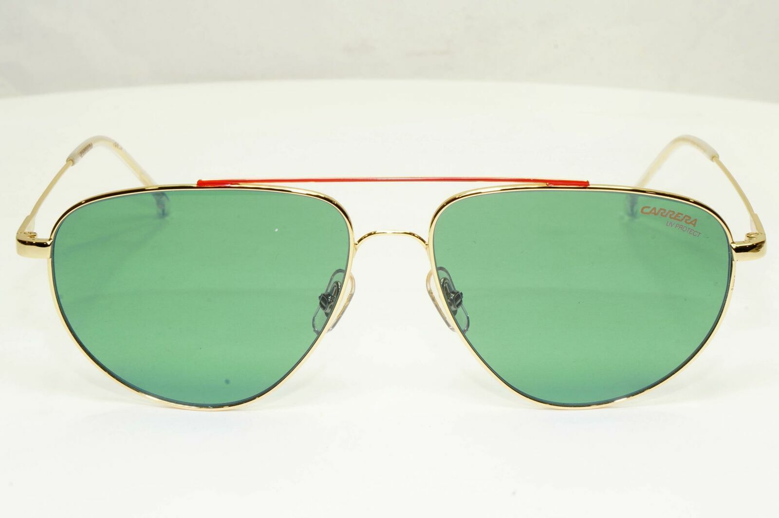 Carrera Gold Sunglasses Mens Shiny Metal Green Pilot Mens  2014 T/S J5GKU