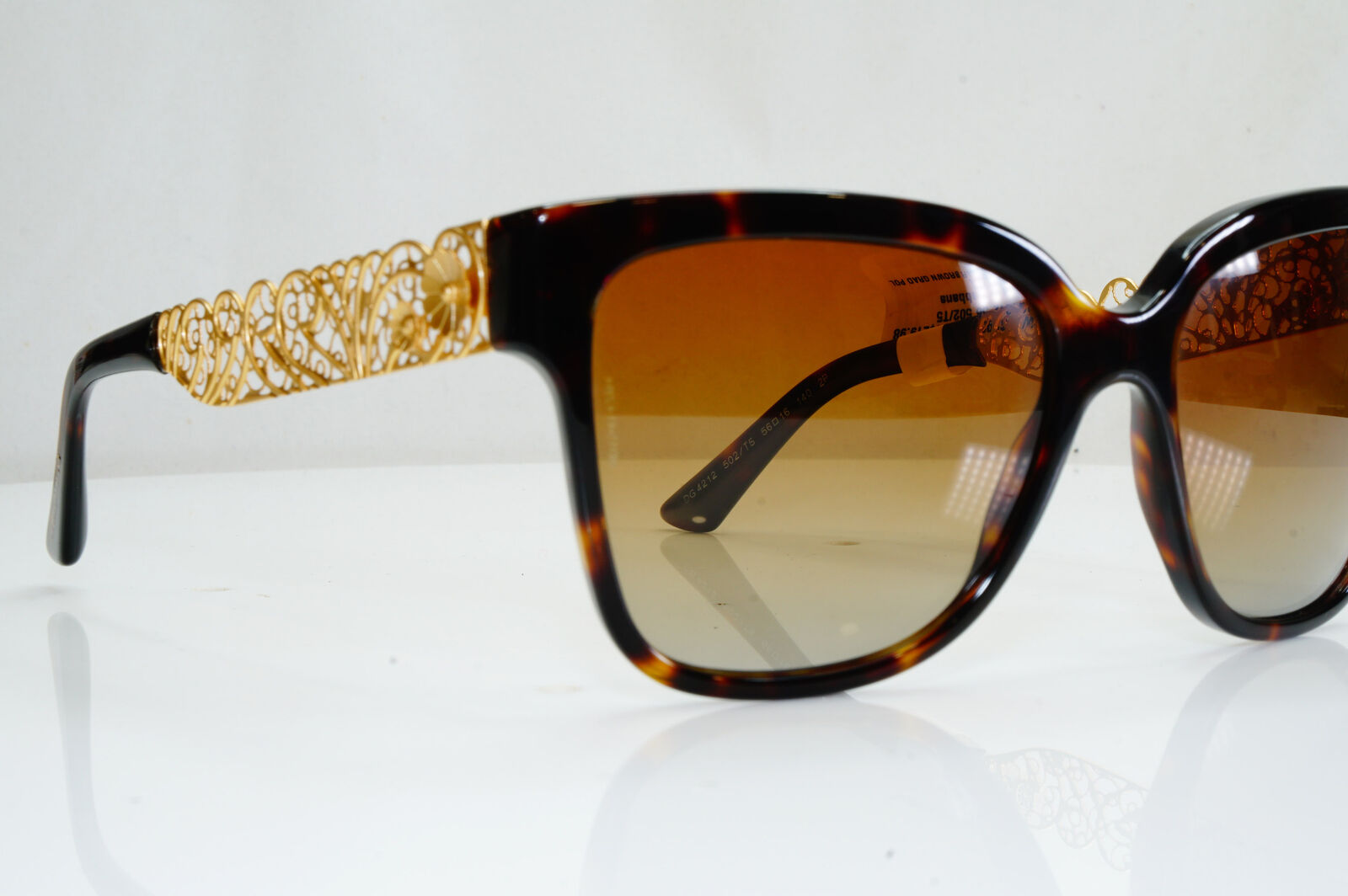 Authentic DOLCE & GABBANA Polarized Sunglasses FLOWERS DG 4212 502/T5 28187