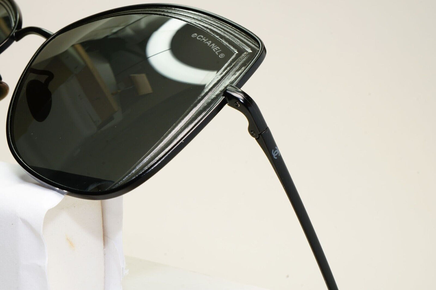 Chanel Sunglasses Black Square Metal Butterfly Large 4253 c.101/S4 59mm