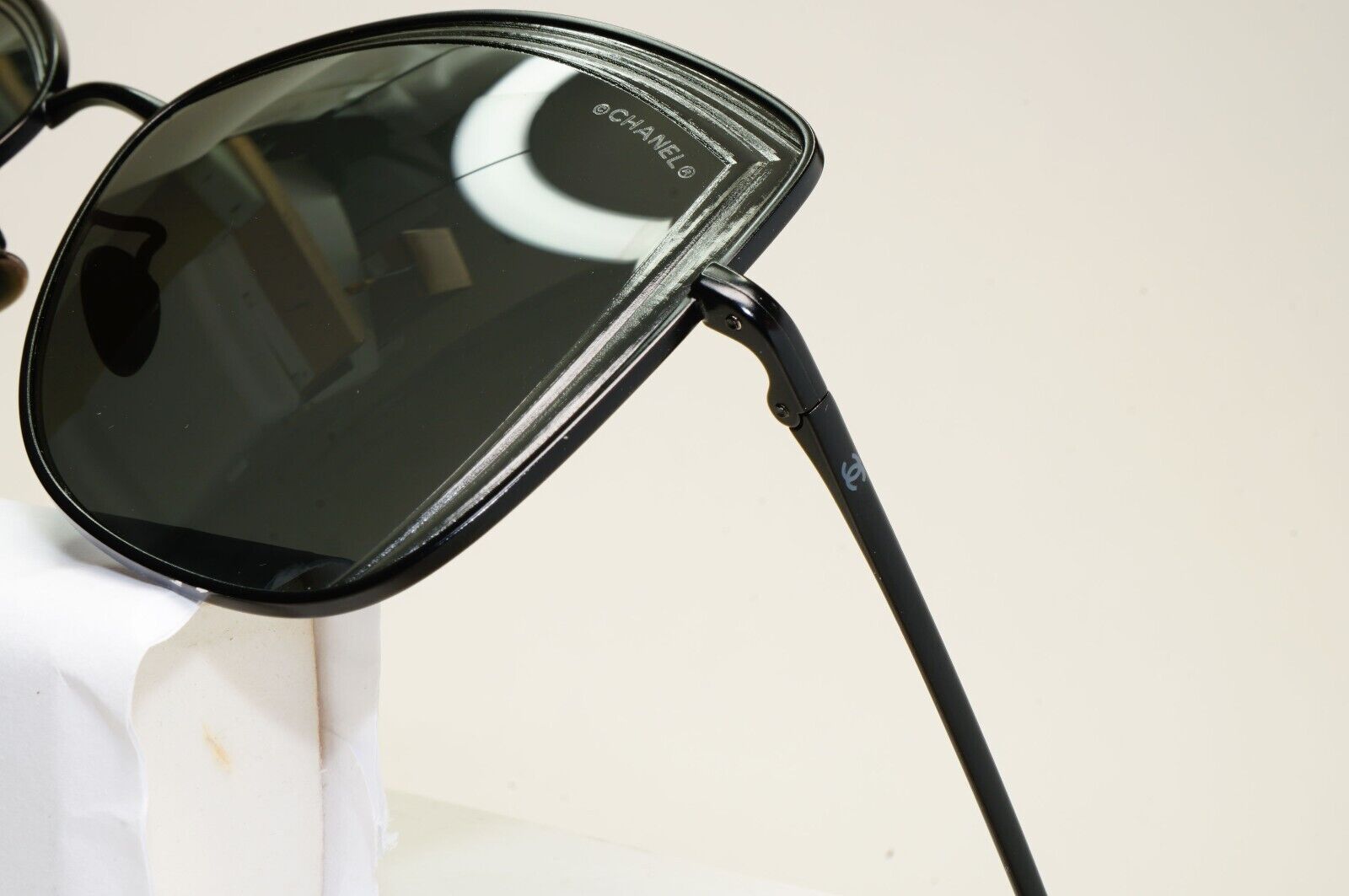 Chanel Sunglasses Black Square Metal Butterfly Large 4253 c.101/S4 59mm