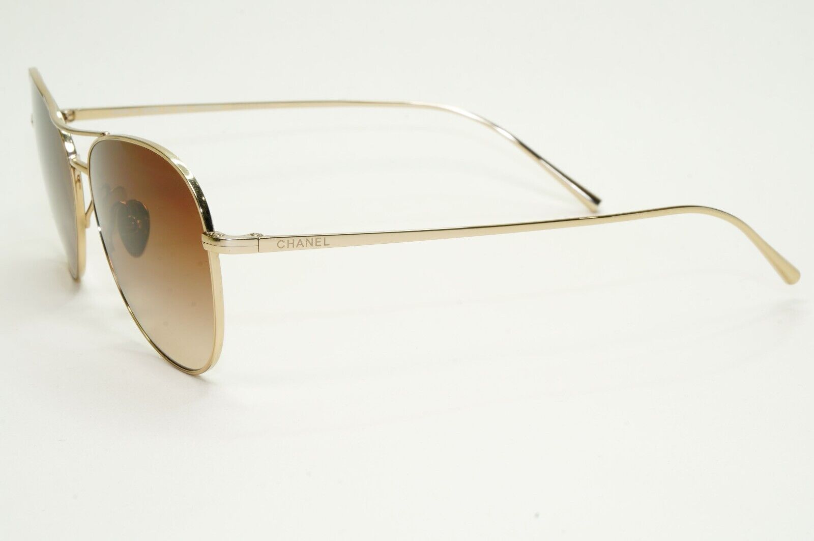 Chanel Sunglasses Titanium Gold Pilot Brown Gradient Metal 4259-T c.395/S5 56mm