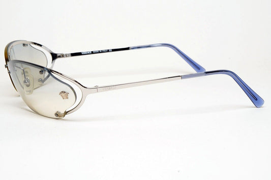 Versace Sunglasses 2001 Vintage Silver Grey Rimless MOD N37 26M/543 220125