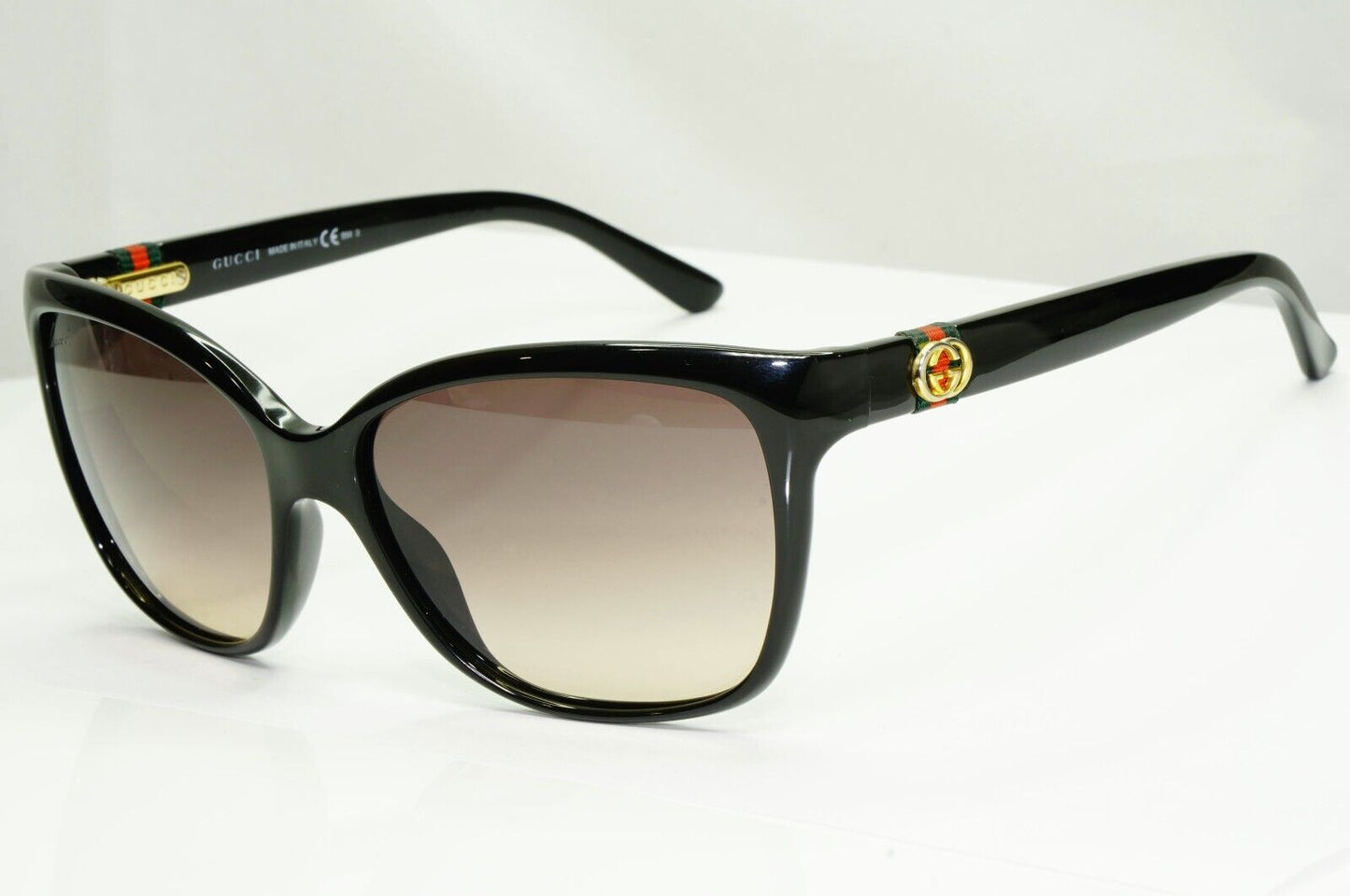 Gucci 2012 Ribbon Sunglasses Square Black Brown Gradient GG 3645/S D28ED 301024