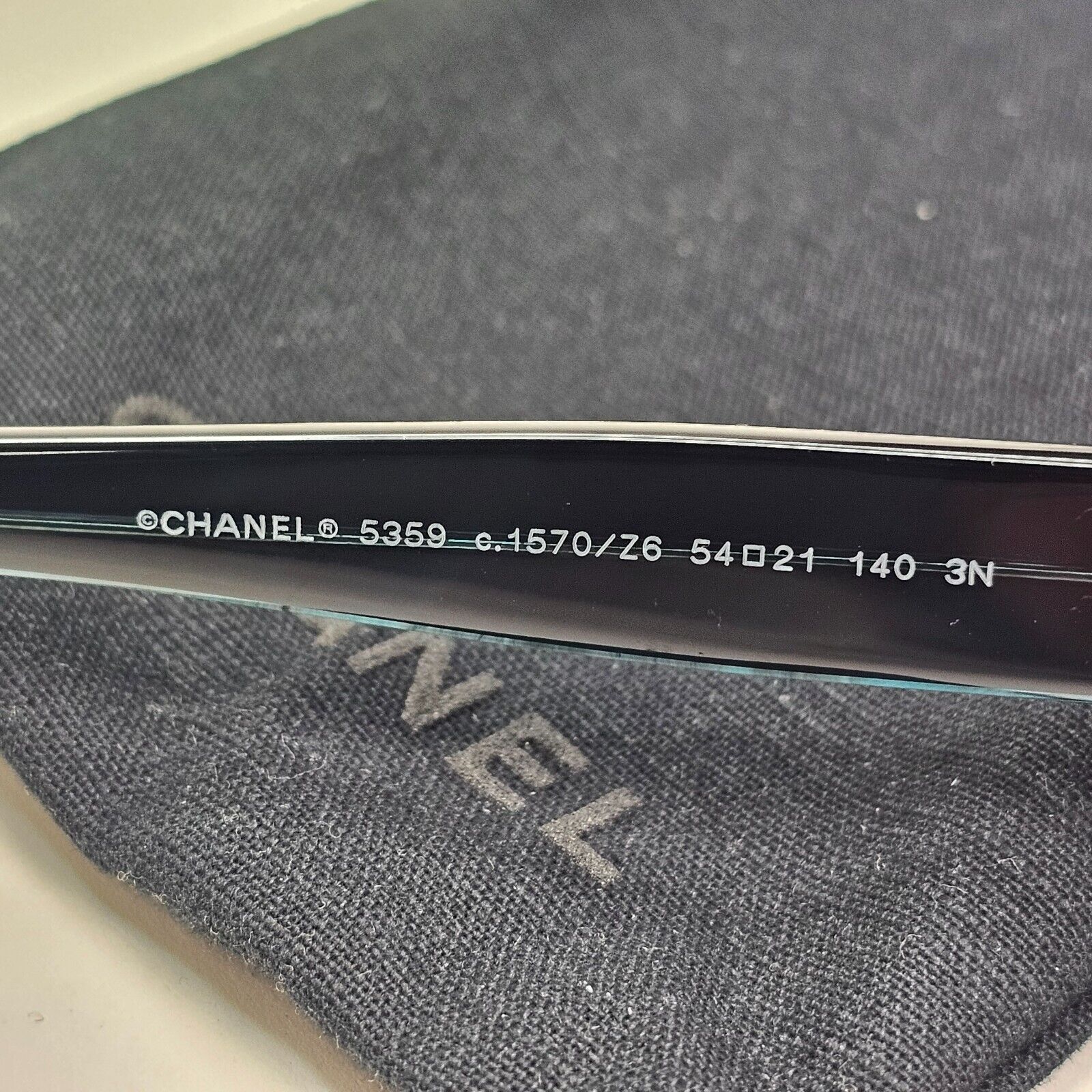 Chanel Sunglasses Dark Green Teal Marble Designer Fashion 5359 c.1570/Z6 54mm