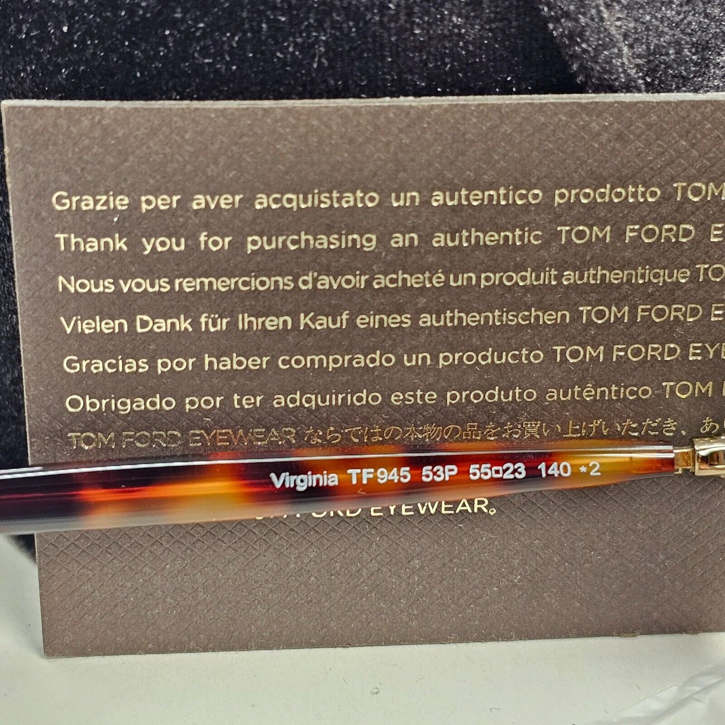 Tom Ford Sunglasses Virginia Brown Gold Havana Grey Gradient FT0945 TF 945 53P