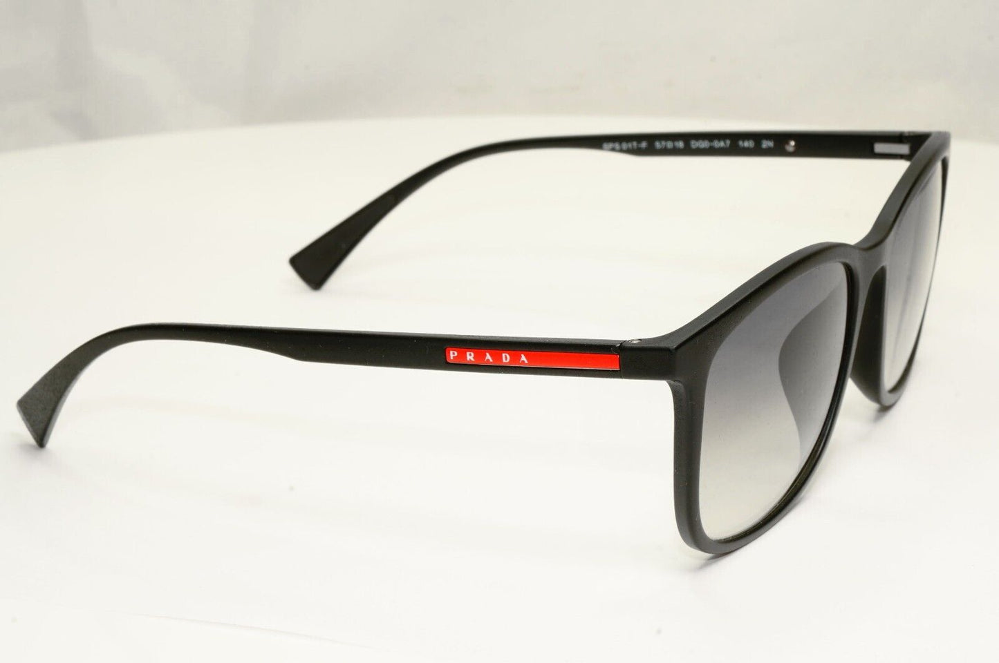Prada Black Sunglasses Square Grey Gradient Lightweight SPS 01T F DG0-0A7 [a]