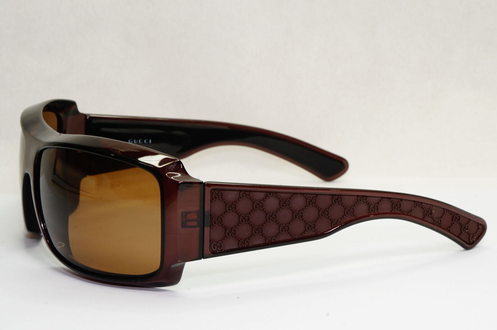 Gucci Sunglasses 2003 Vintage Monogram Brown Wrap Square GG 1559/S LJCX7 190224