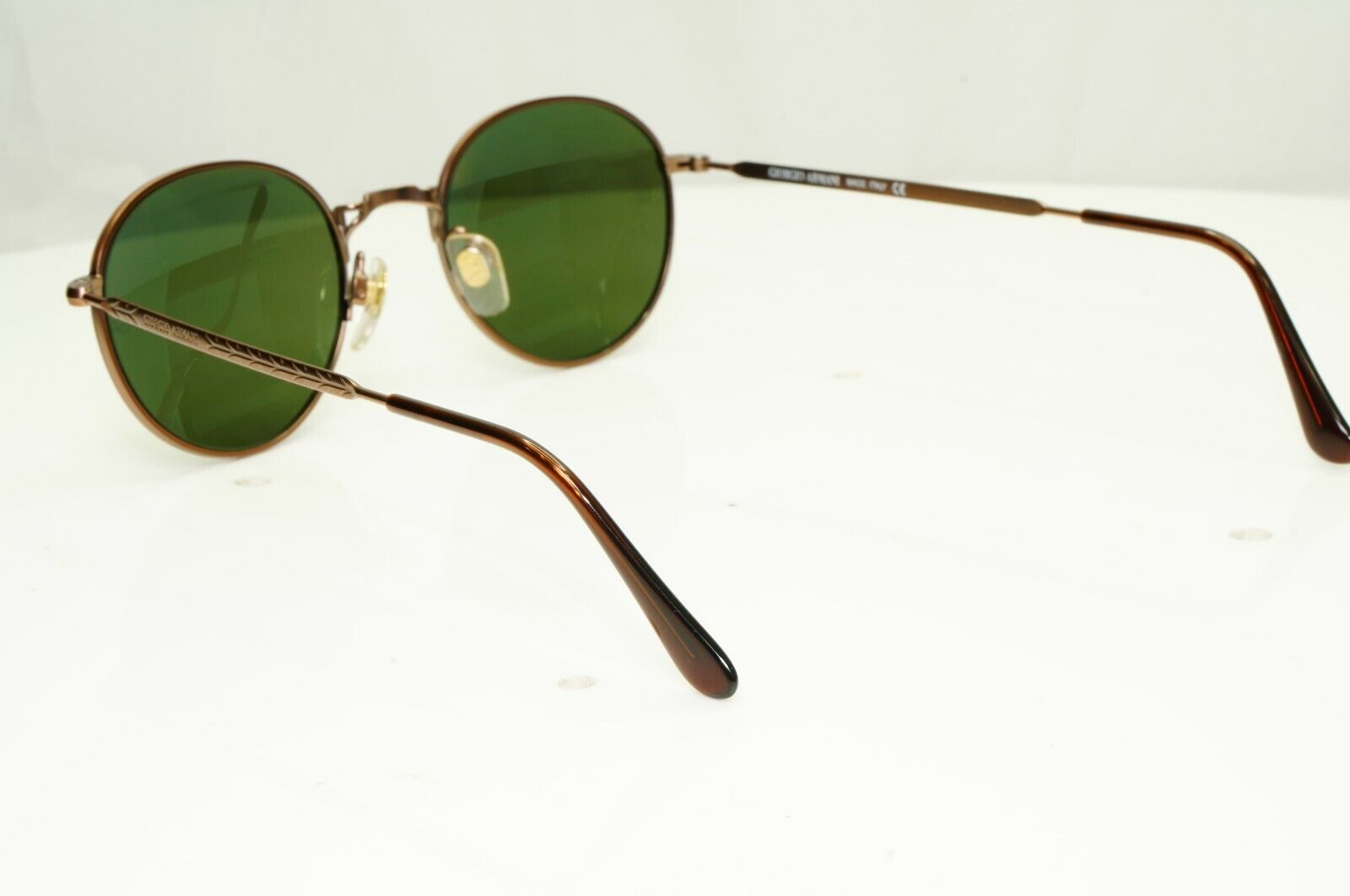 Authentic Giorgio Armani 1997 Vintage Sunglasses Brown Round Men Women 652 980