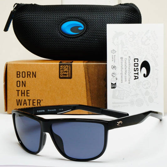 Costa Del Mar Sunglasses Rincondo Polarized Black Gray 580P 06S9010 03 61mm