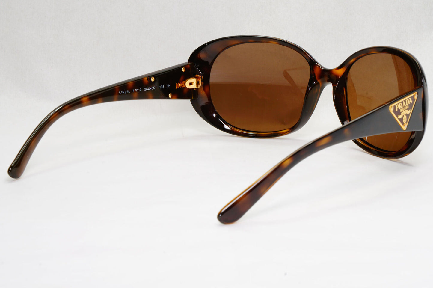 Prada Sunglasses 2010 Triangle Logo Brown Tortoise PR27LS SPR 27L 2AU-6S1 200124