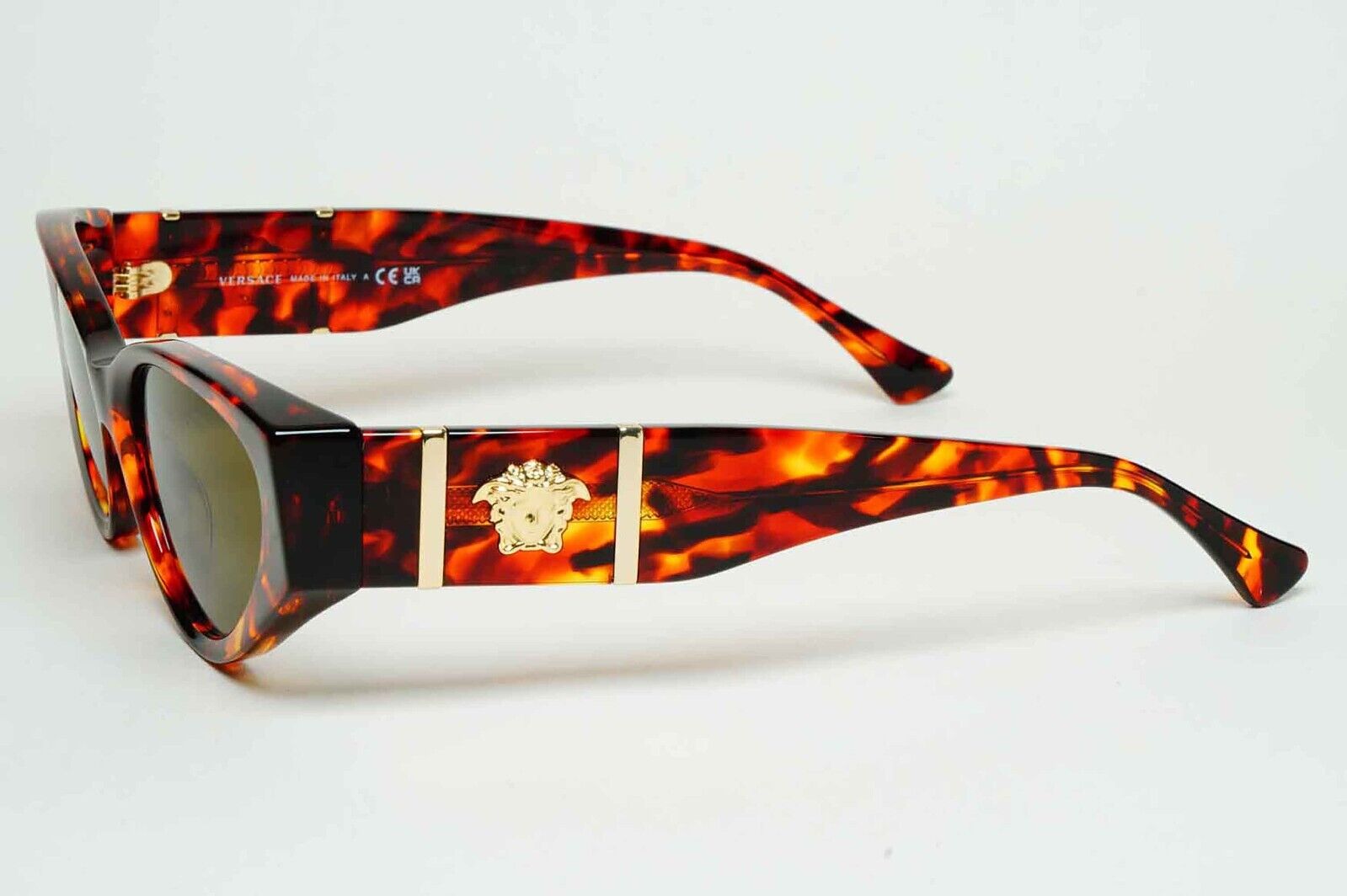 Versace Sunglasses Brown Gold Medusa Rectangle MOD VE 4454 5437/73 55mm