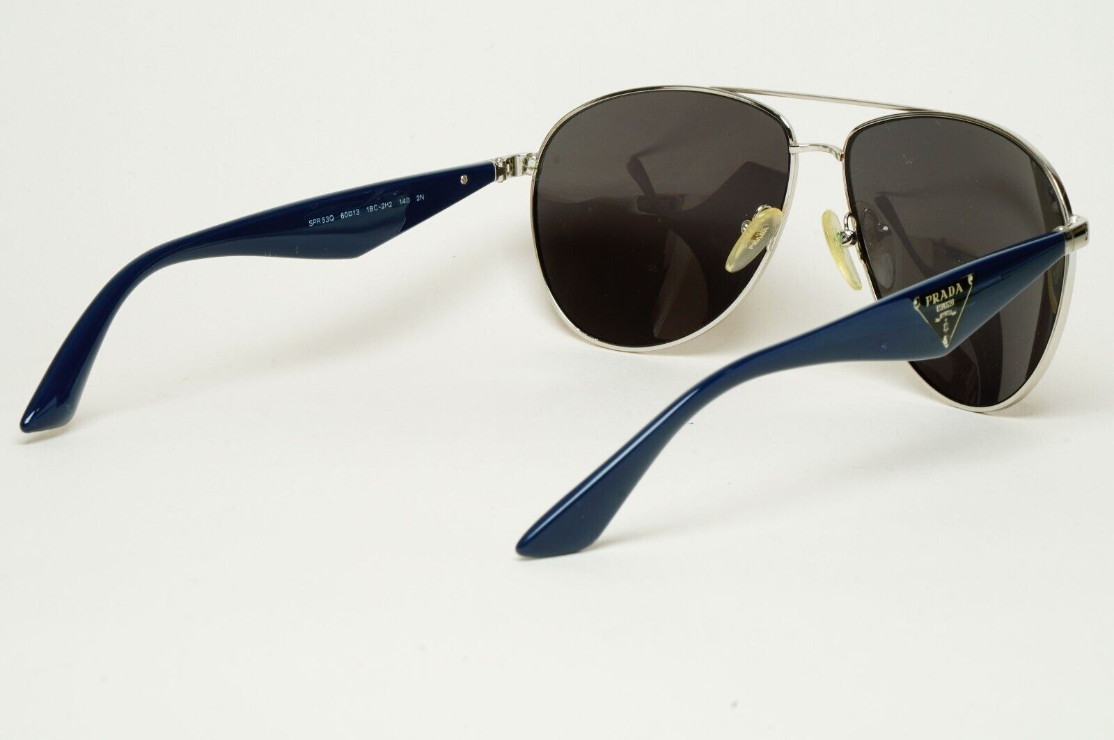 Prada Sunglasses Triangle Logo Black Blue Pilot PR53QS SPR 53Q 1BC-2H2 290125