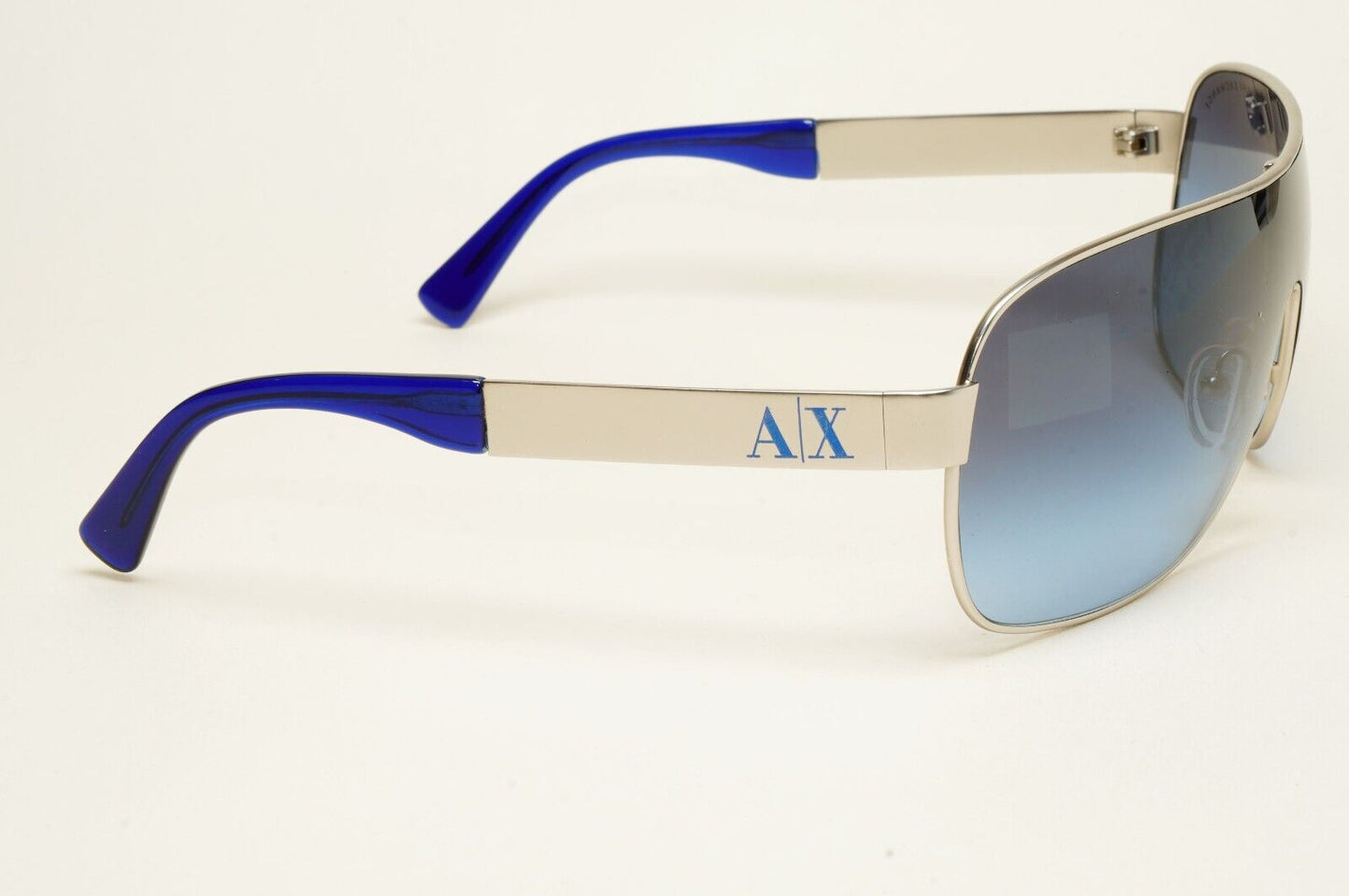 Armani Exchange Sunglasses 2015 Silver Blue Shield AX 2008 6020/4L [a] 221124
